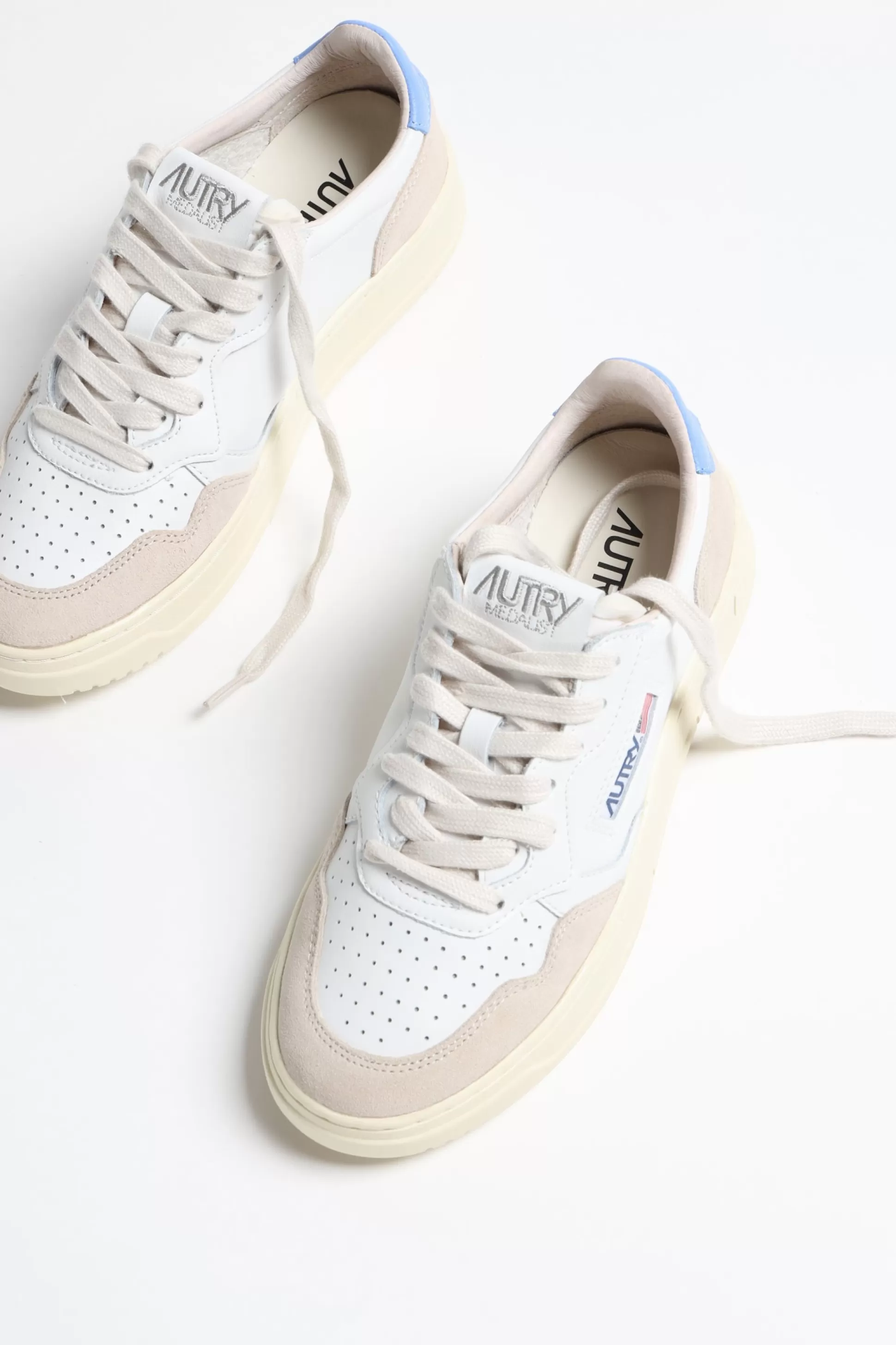 Autry Baskets^Baskets 01 Low Suede En Blanc/Vista