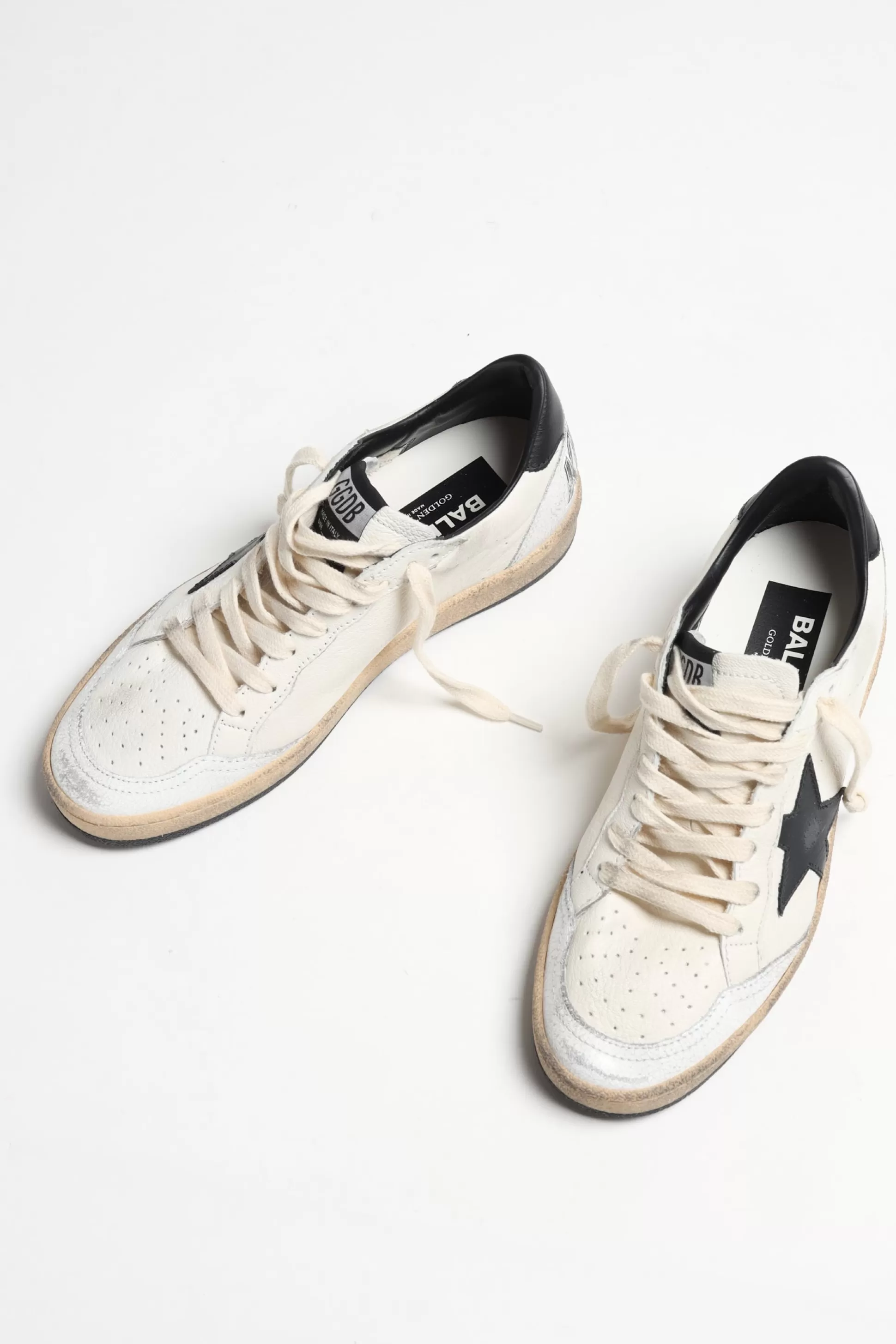 Golden Goose Baskets^Baskets Ballstar En Blanc/Noir