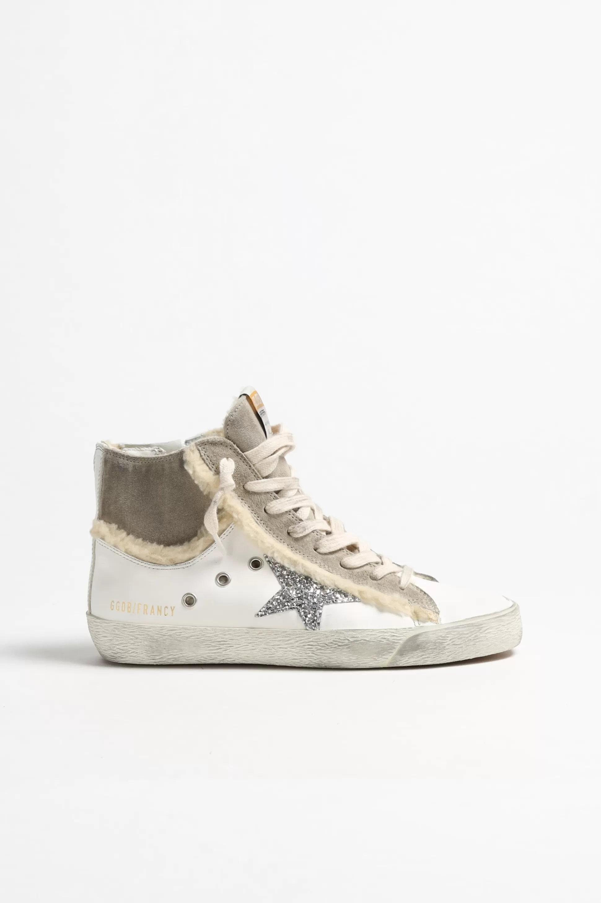 Golden Goose Baskets^Baskets Francy En Blanc/Taupe/Argente