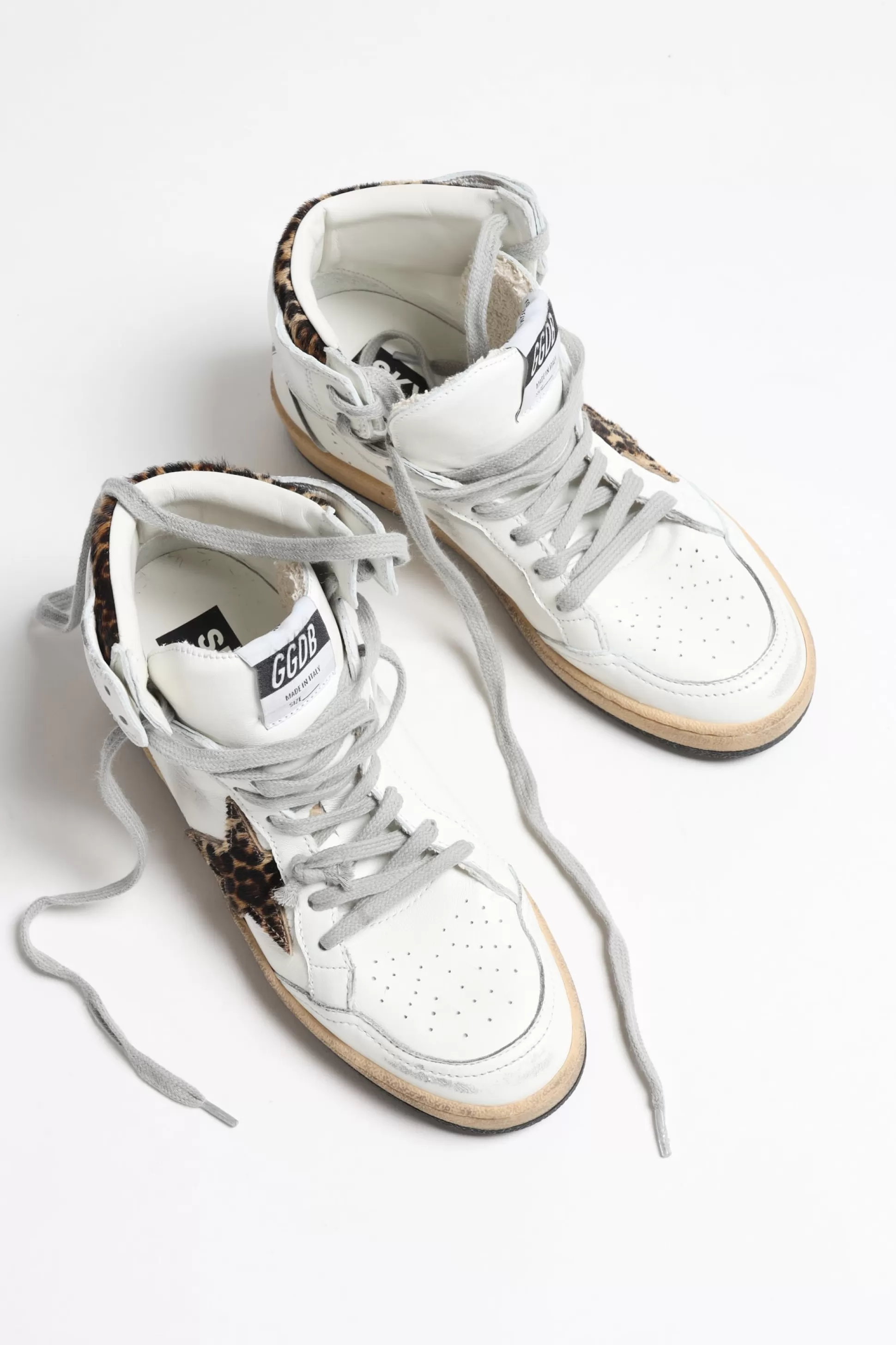 Golden Goose Baskets^Baskets Sky Star Leo En Blanc/Marron