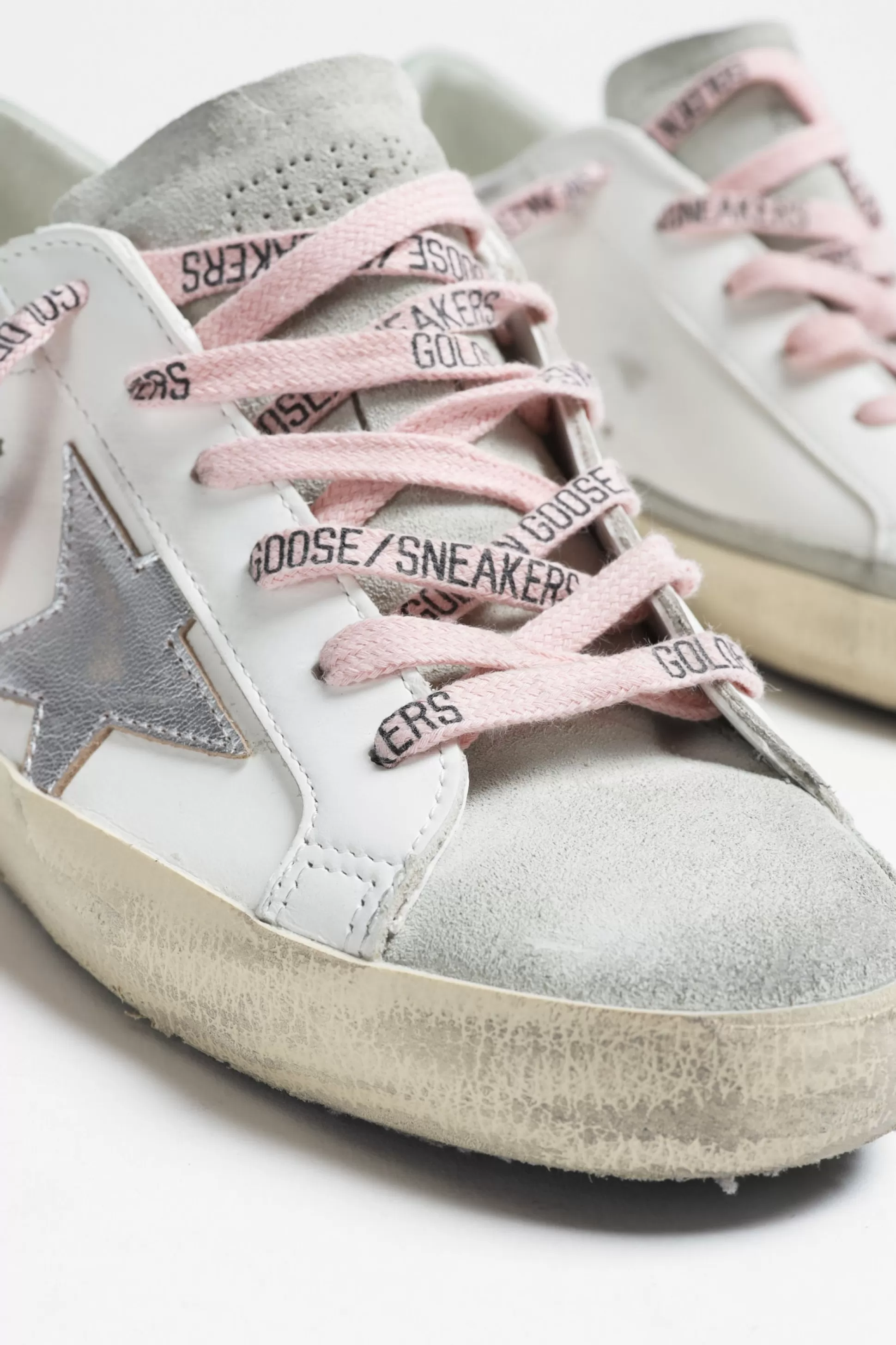 Golden Goose Baskets^Baskets Superstar En Blanc/Glace/Argent