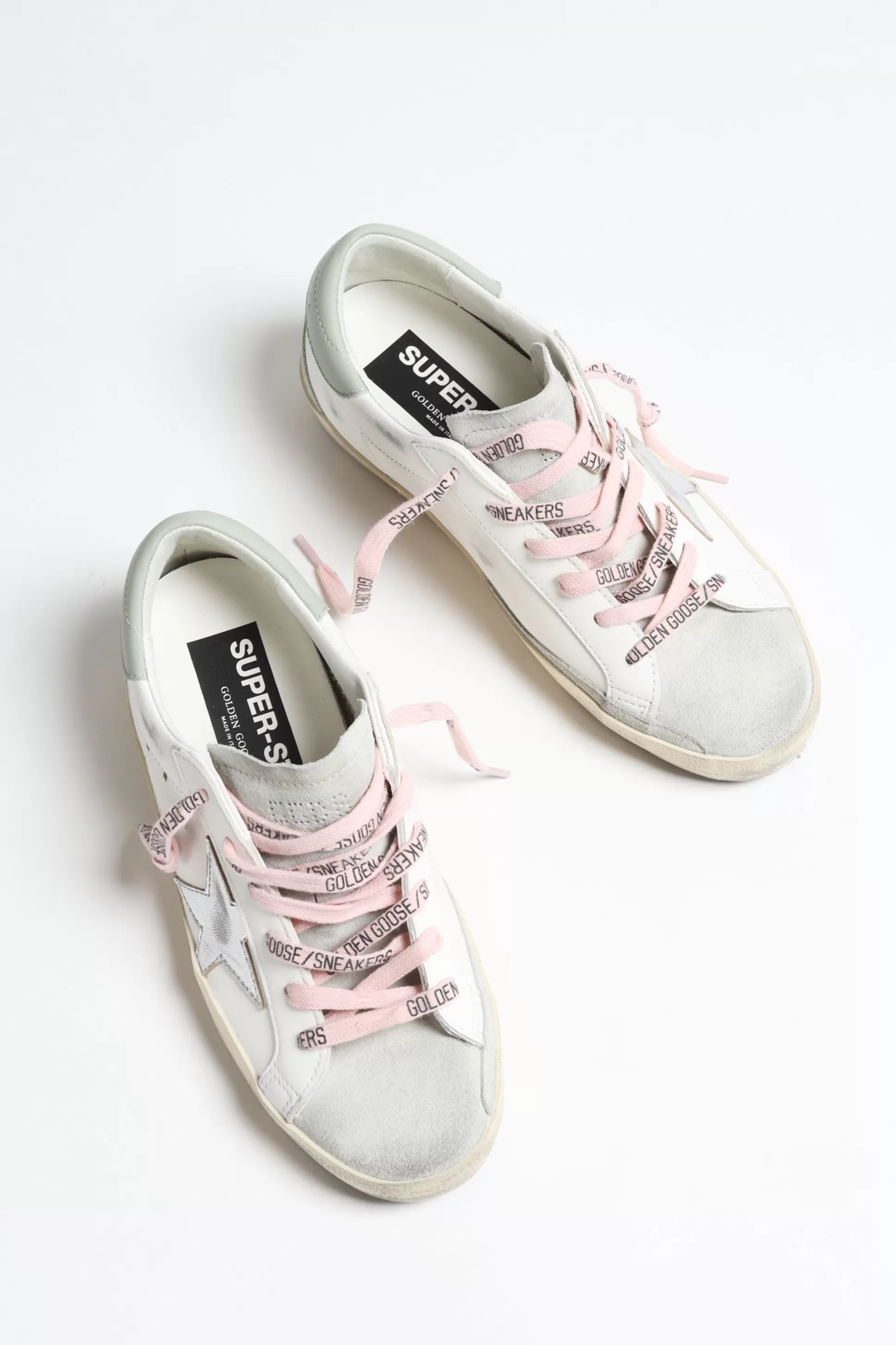 Golden Goose Baskets^Baskets Superstar En Blanc/Glace/Argent