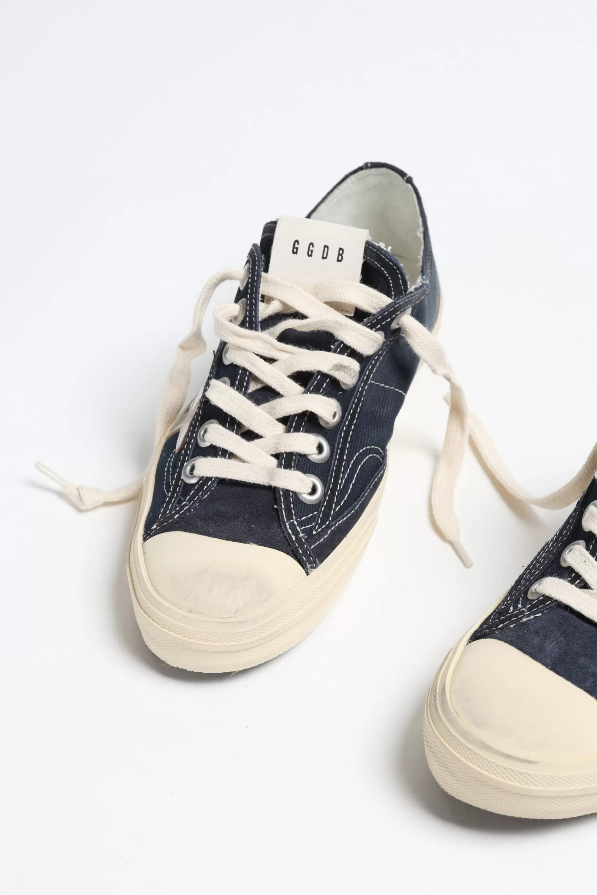 Golden Goose Baskets^Baskets V-Star 2 En Bleu Marine/Argente