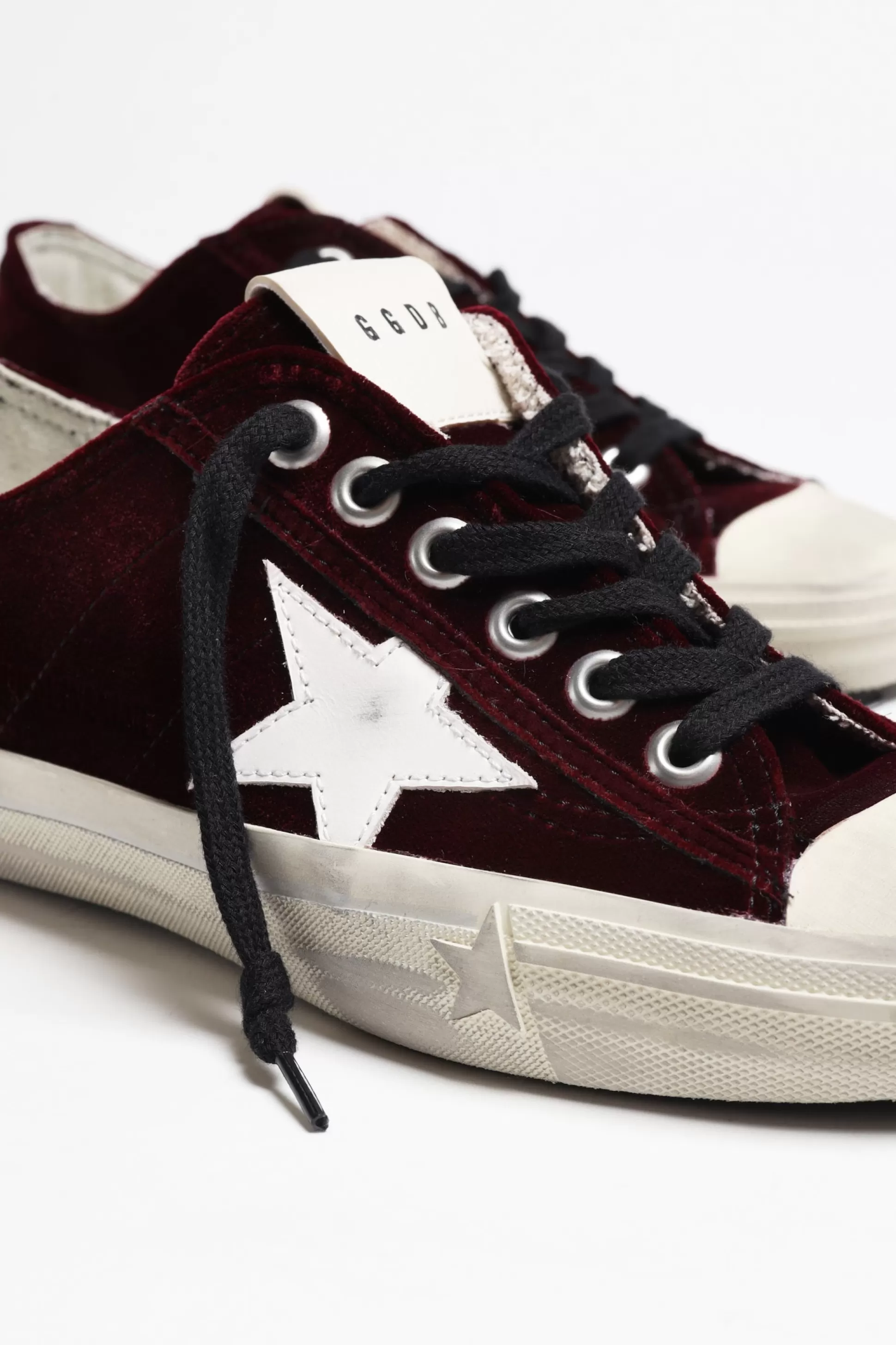 Golden Goose Baskets^Baskets V-Star 2 En Bordeaux/Blanc