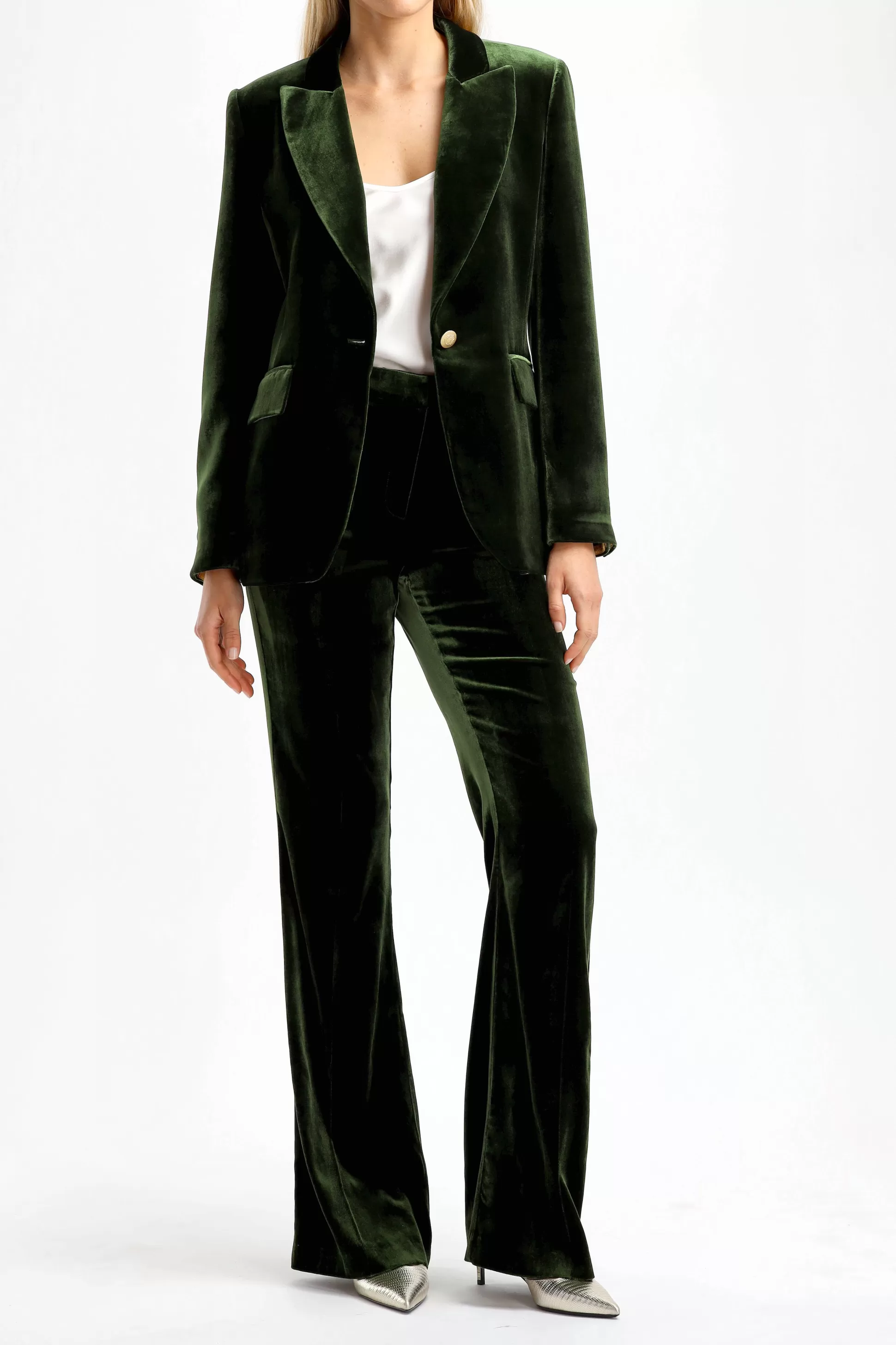 DMN Blazer^Blazer En Velours Mila En Olive