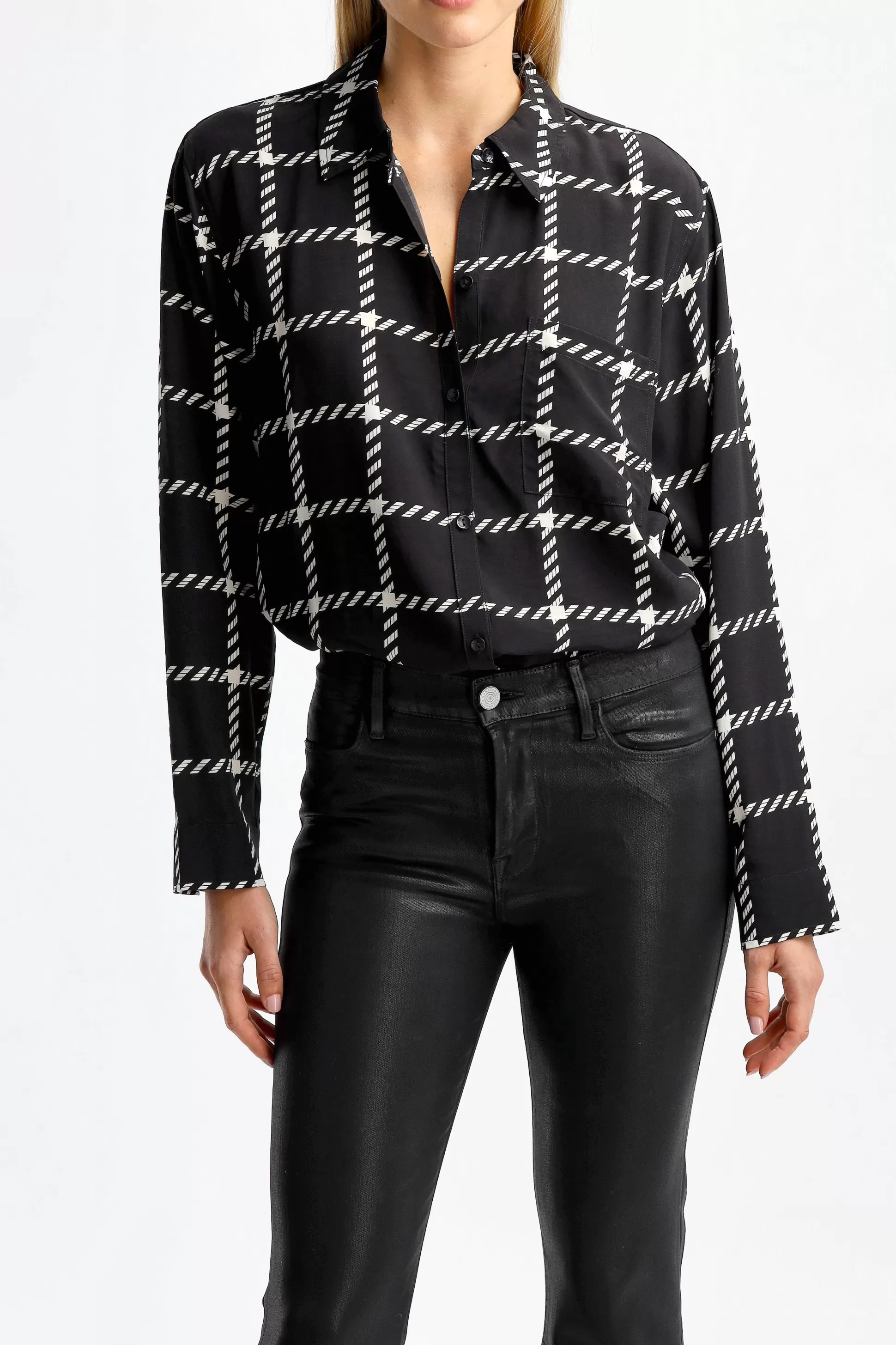 Anine Bing Blouses & Tops^Blouse Aspen En Noir Et Blanc