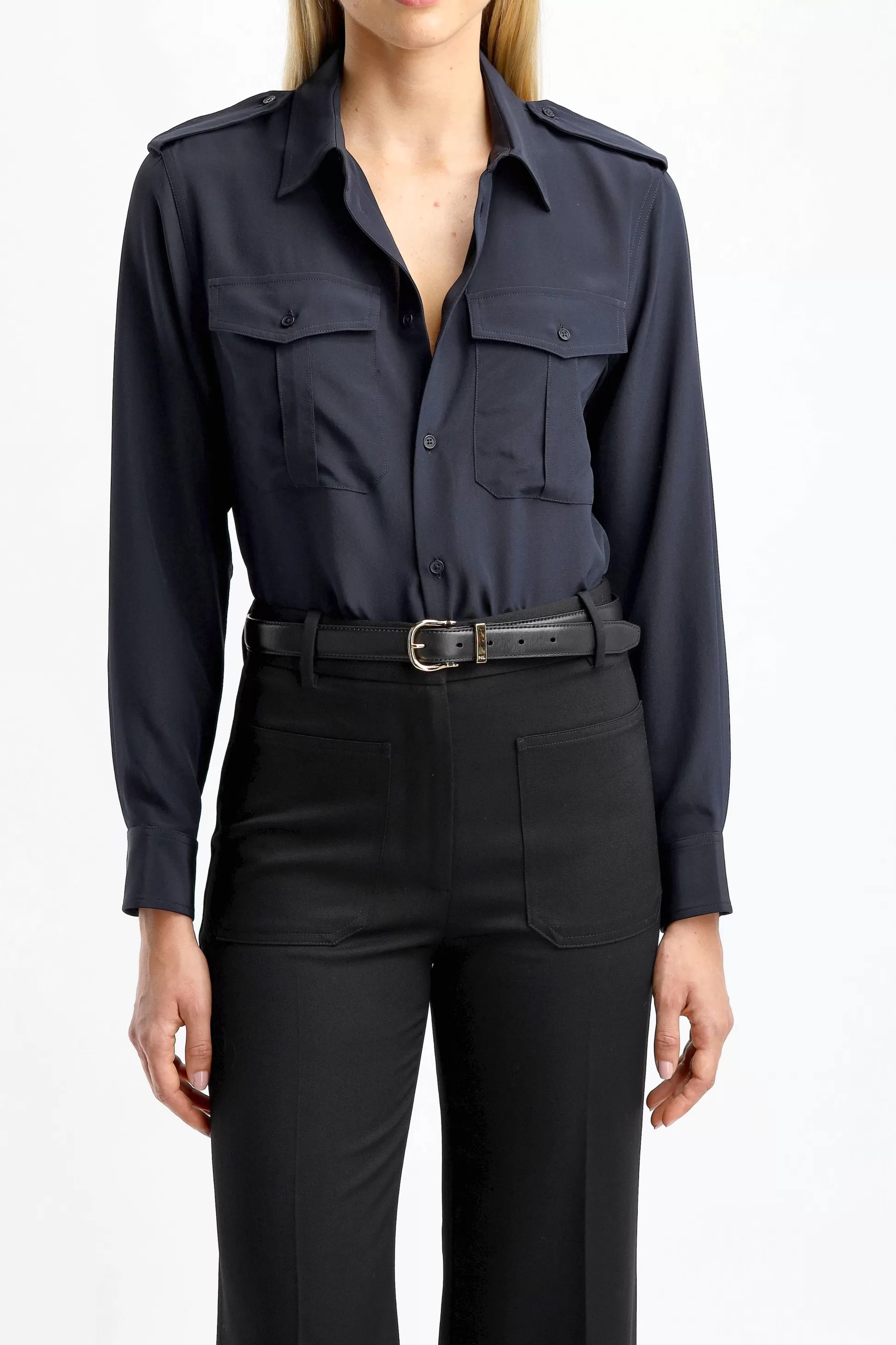 Nili Lotan Blouses & Tops^Blouse Jeanette En Dark Navy