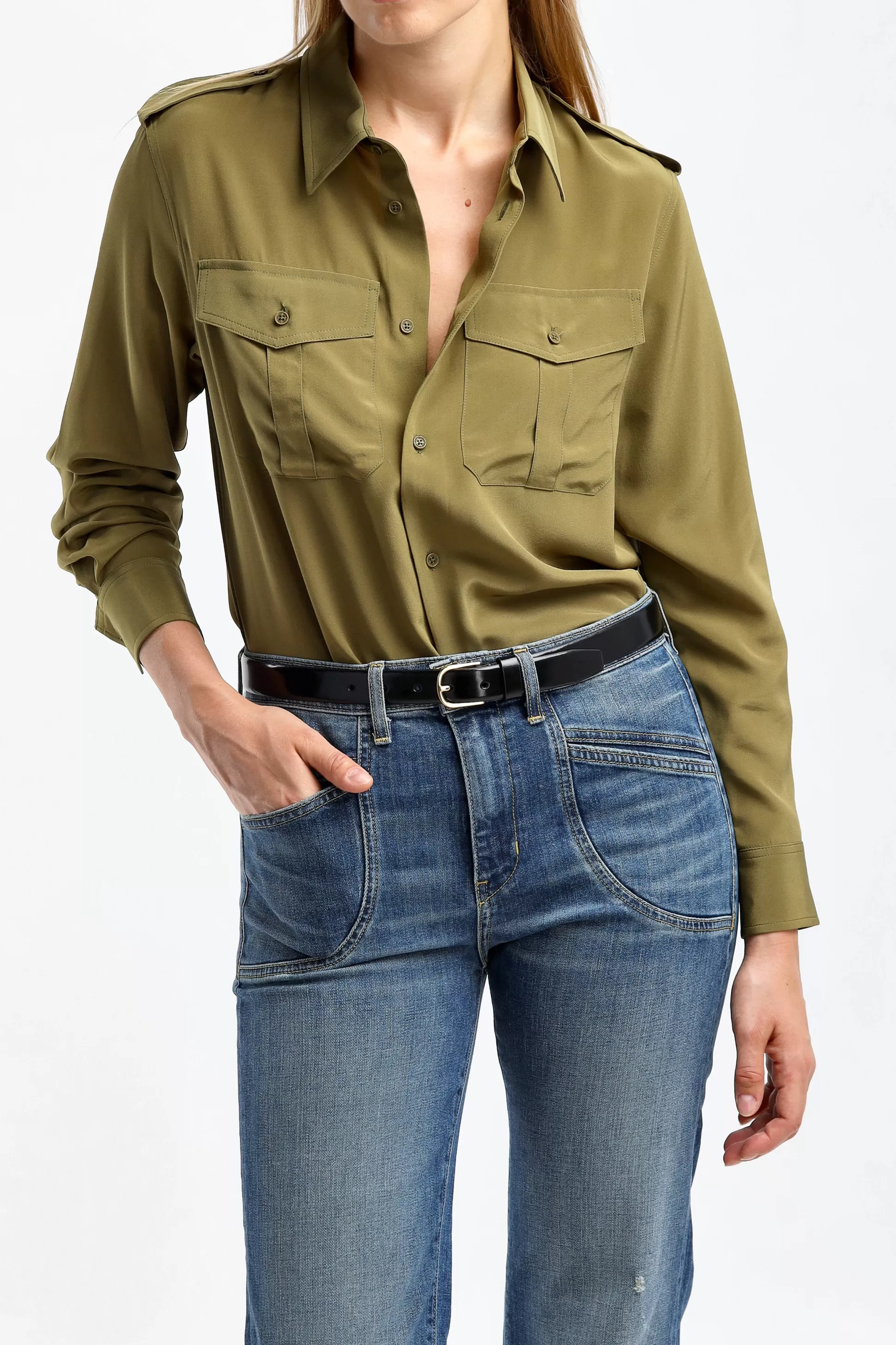 Nili Lotan Blouses & Tops^Blouse Jeanette En Olive