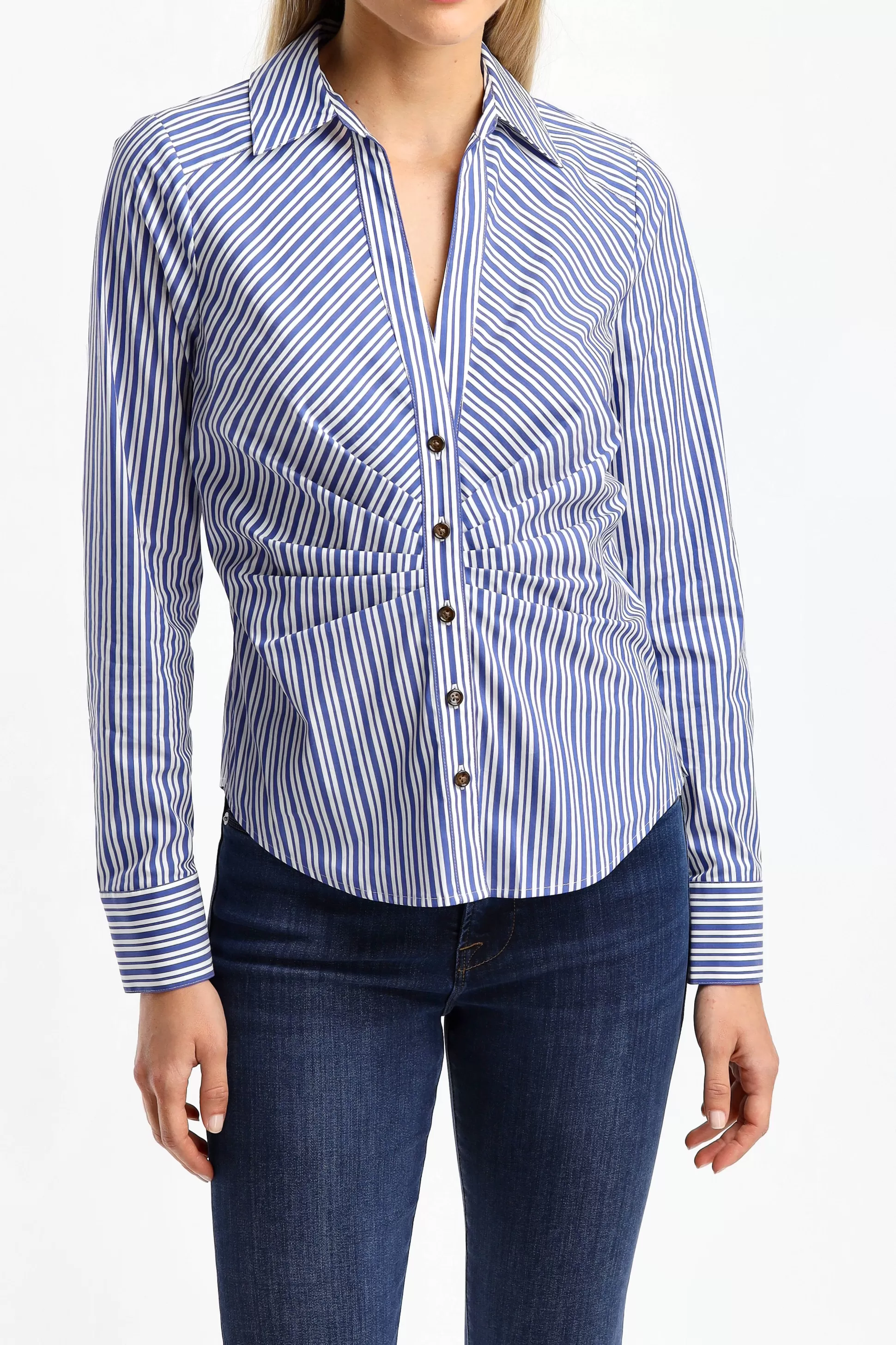 Veronica Beard Blouses & Tops^Blouse Joelle En Bleu/Blanc Casse