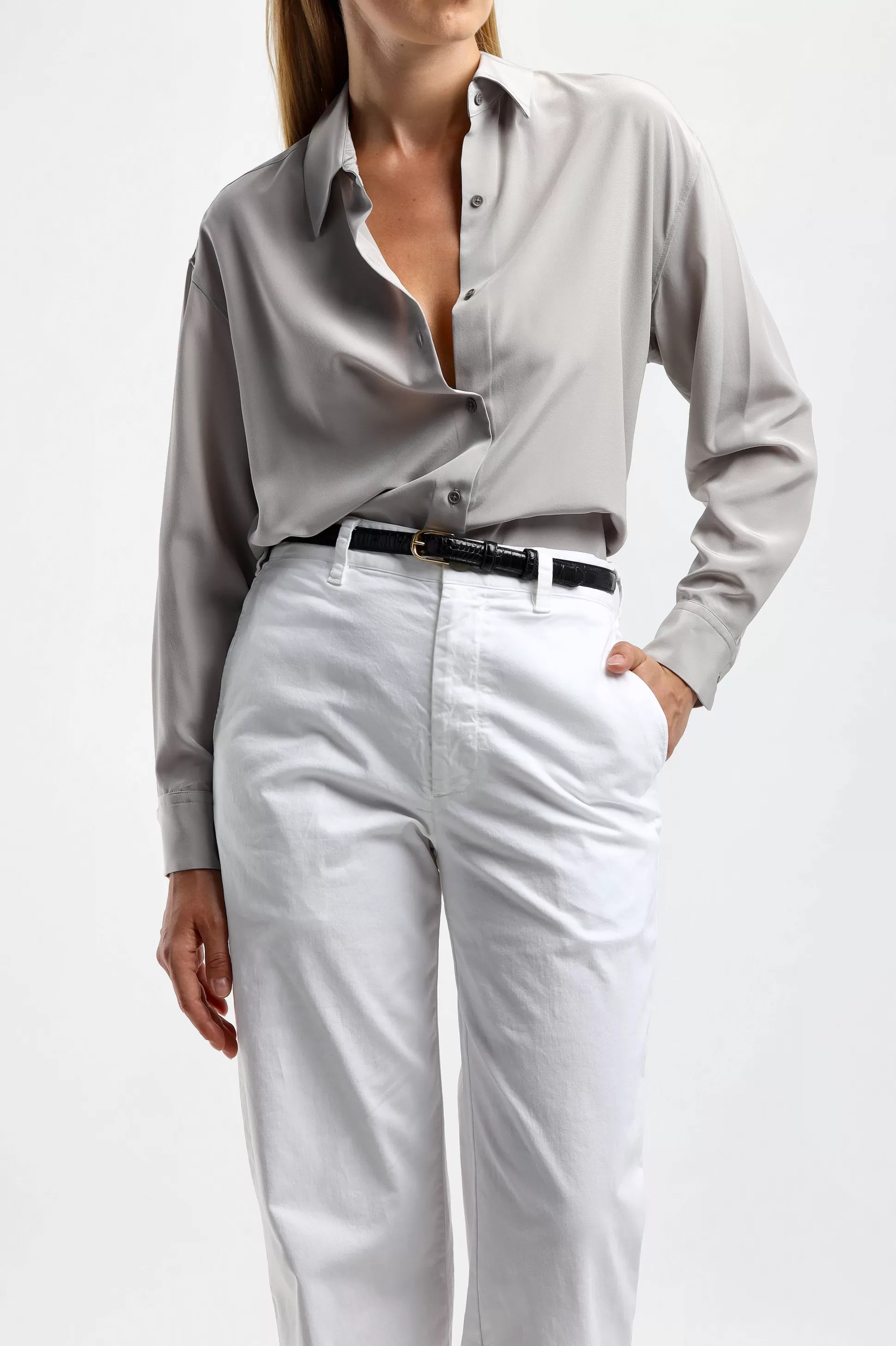 Nili Lotan Blouses & Tops^Blouse Julien En Gris Tempete