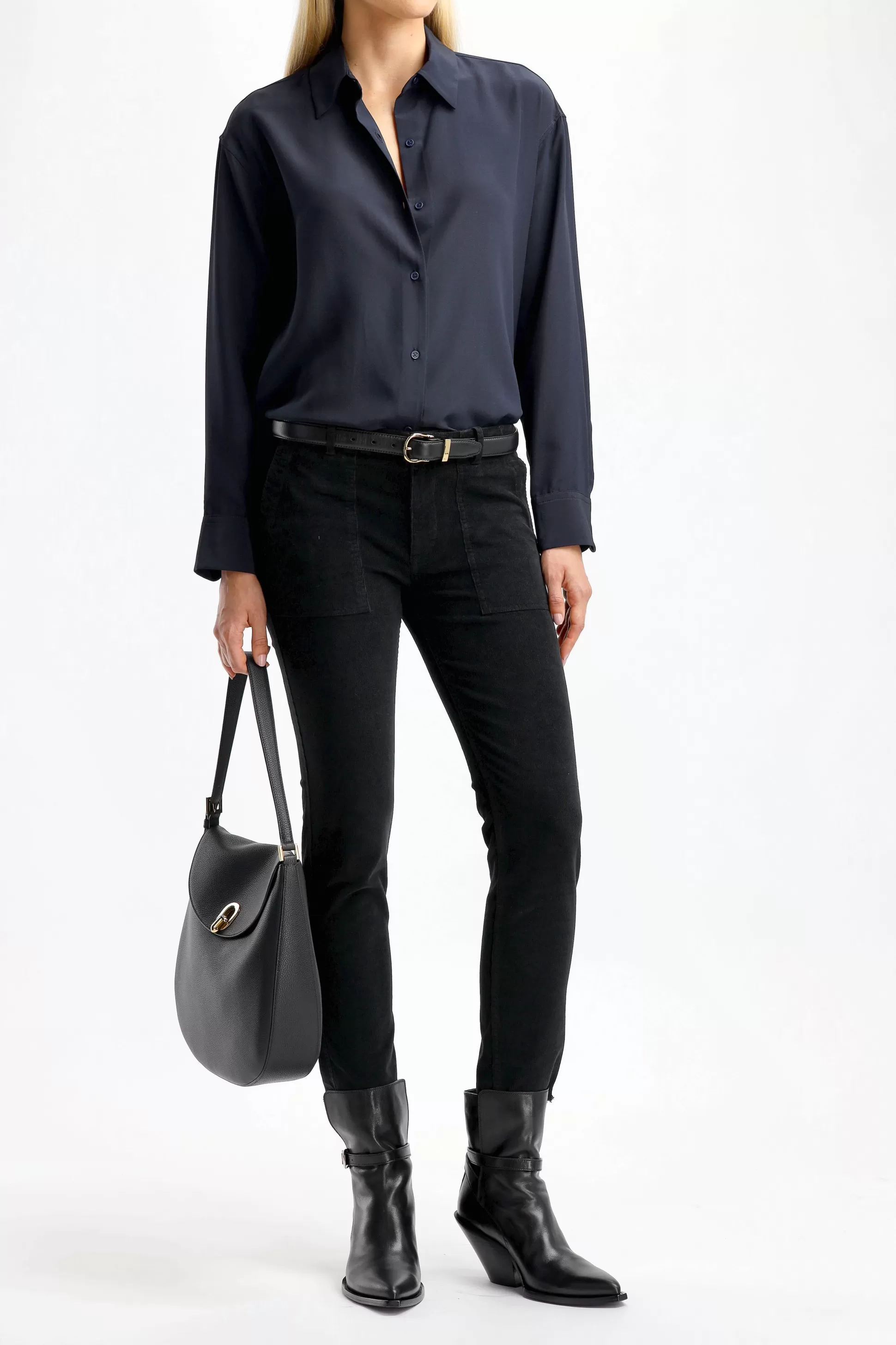 Nili Lotan Blouses & Tops^Blouse Julien En Marine Fonce