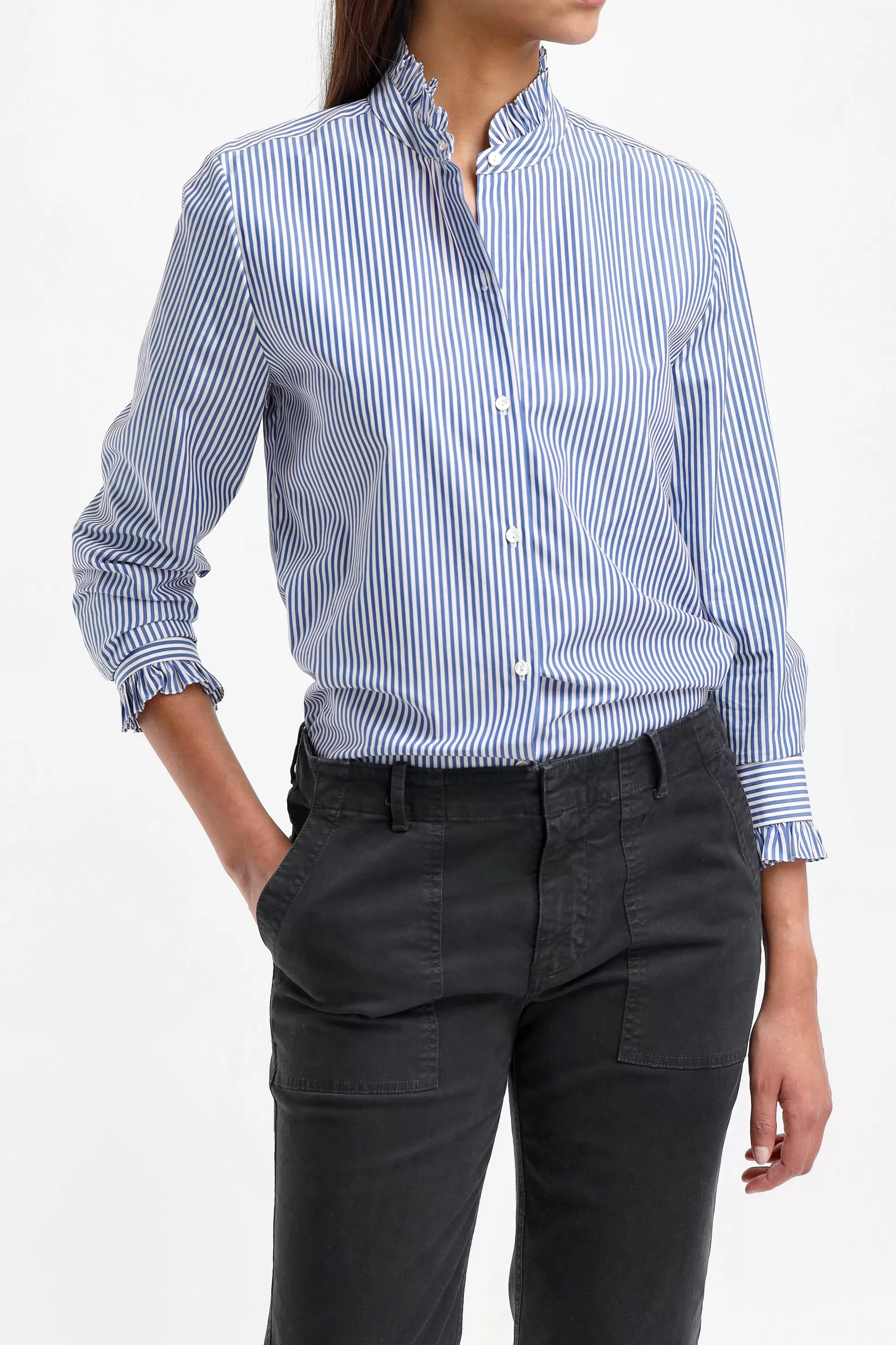 Nili Lotan Blouses & Tops^Blouse Lydia En Bleu/Blanc