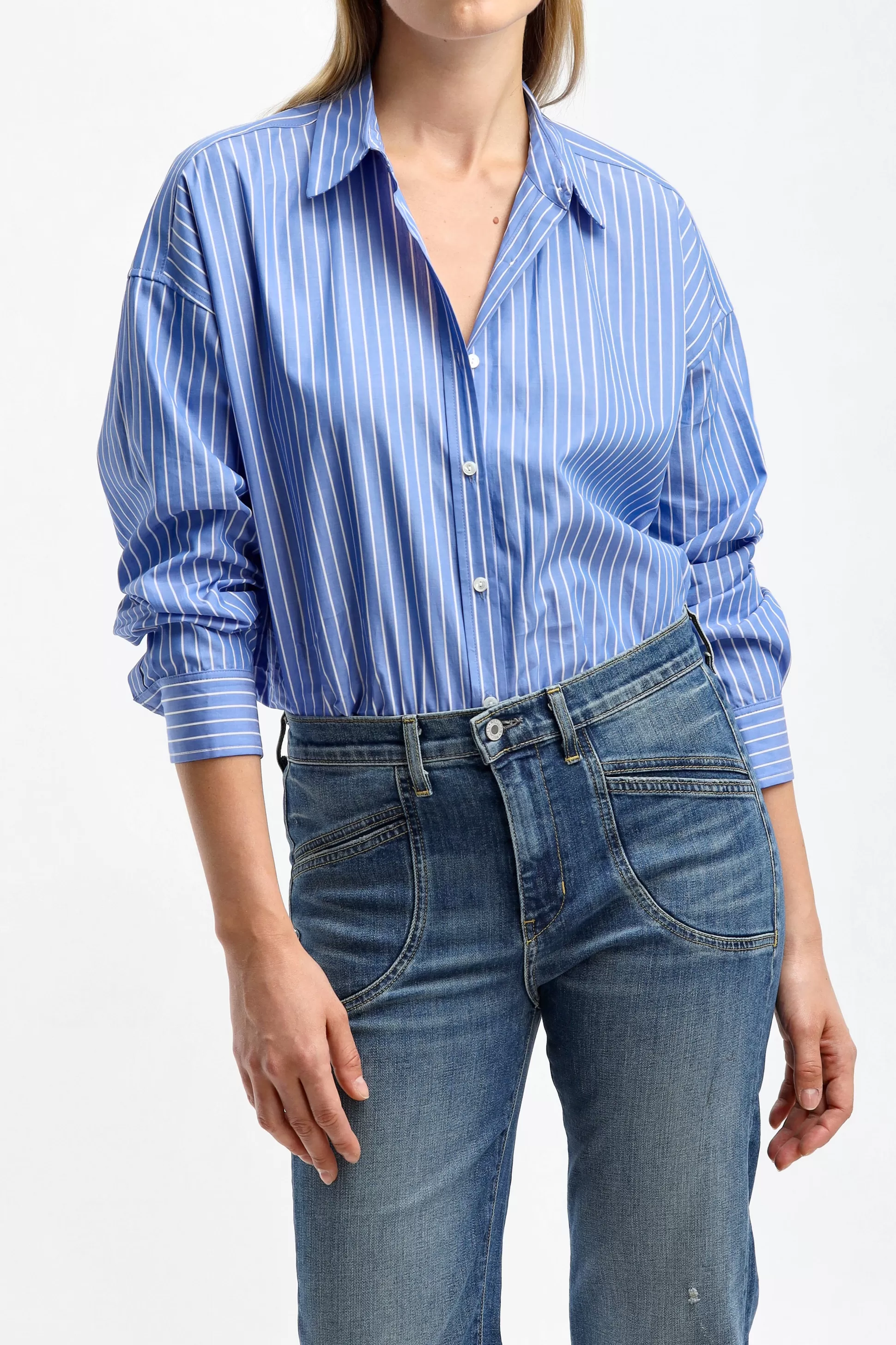 Nili Lotan Blouses & Tops^Blouse Mael En Bleu/Blanc