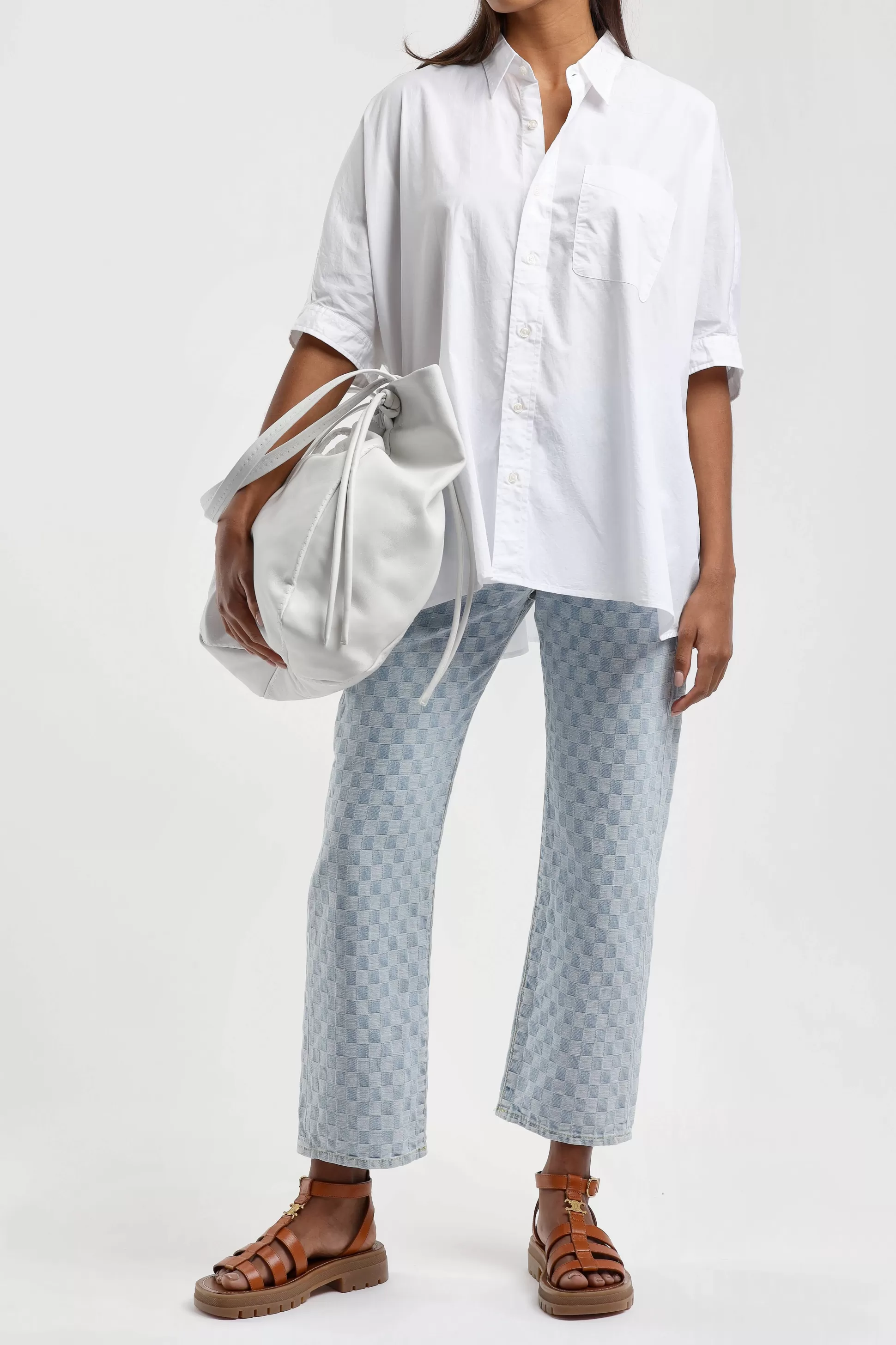 R13 Blouses & Tops^Blouse Oversized Boxy En Blanc