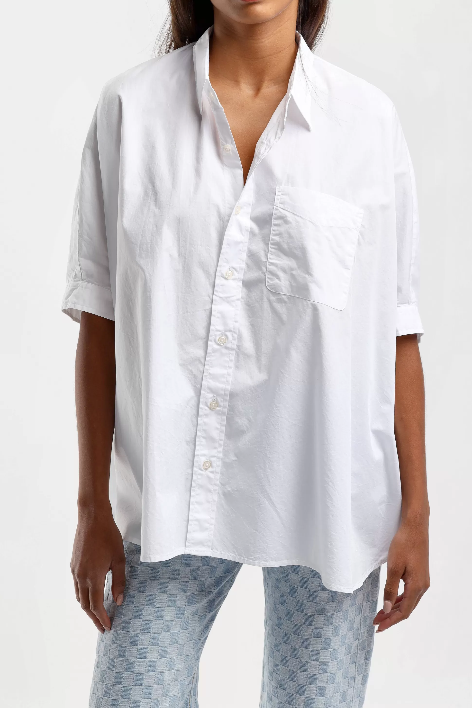 R13 Blouses & Tops^Blouse Oversized Boxy En Blanc