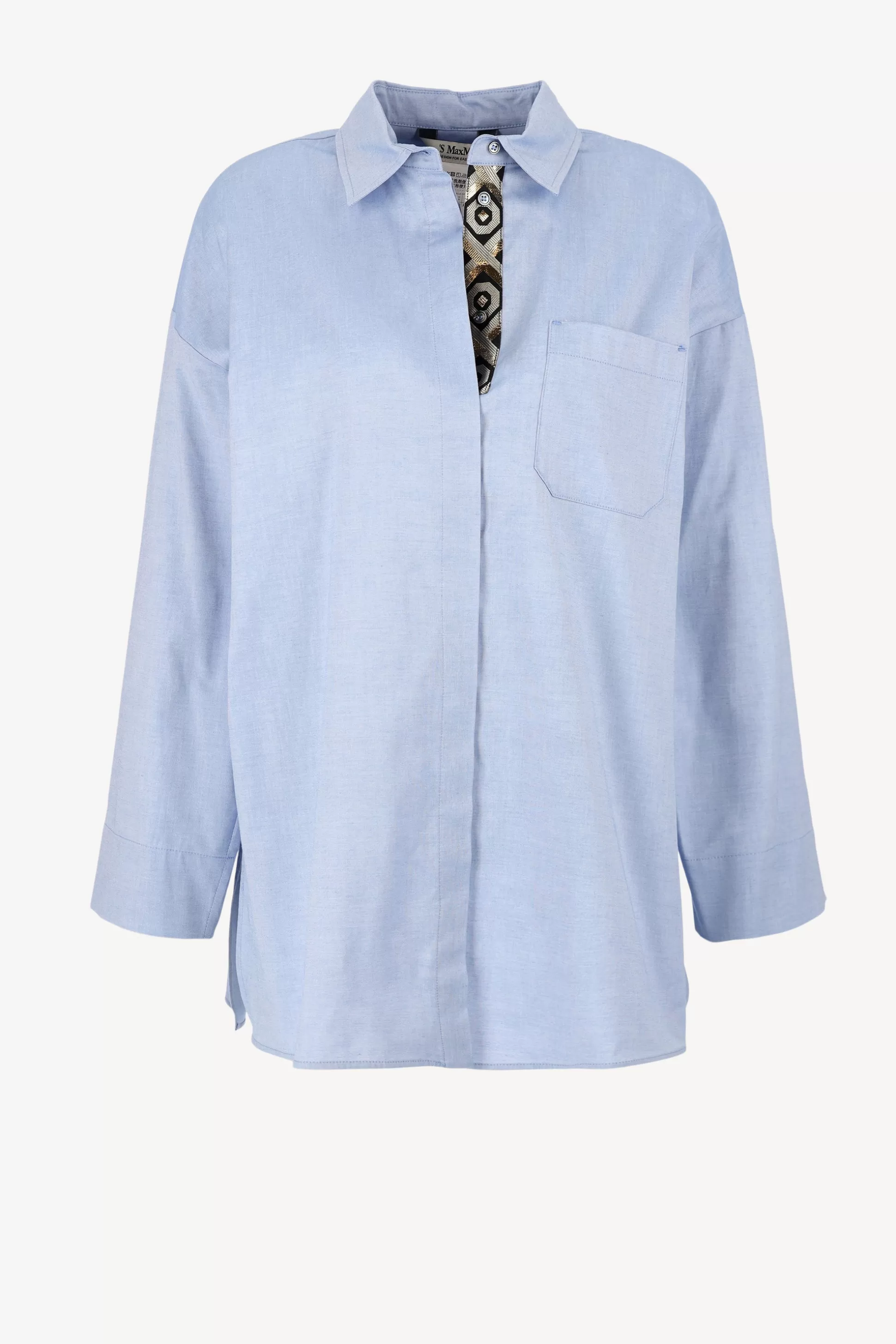 S Max Mara Blouses & Tops^Blouse Sylvie Oxford En Bleu Azur