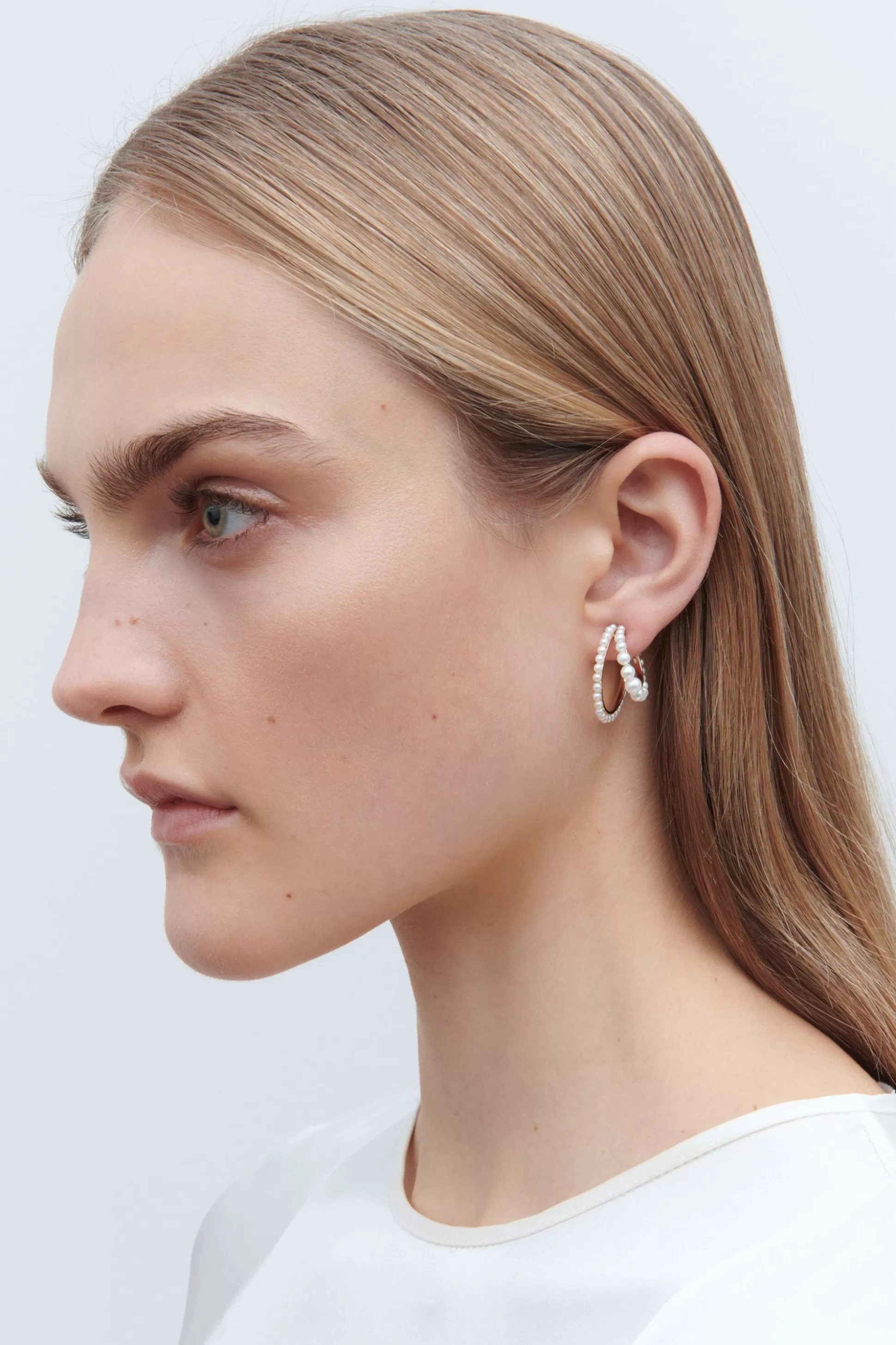 Sophie Bille Brahe Boucles D'Oreilles^Boucle D'Oreille Petite Boucle Perle Droite