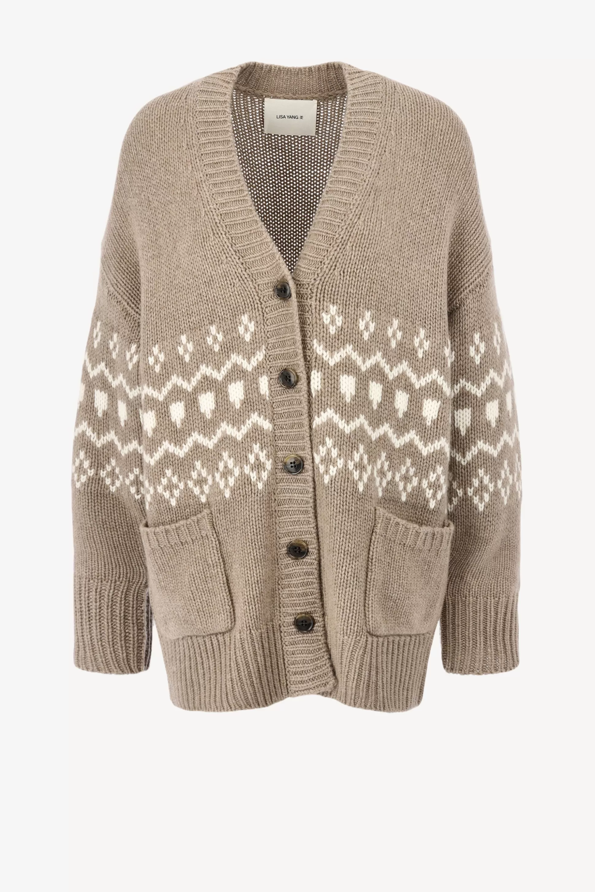 Lisa Yang Vestes En Maille & Ponchos^Cardigan Greyson Dans Mole/Cream