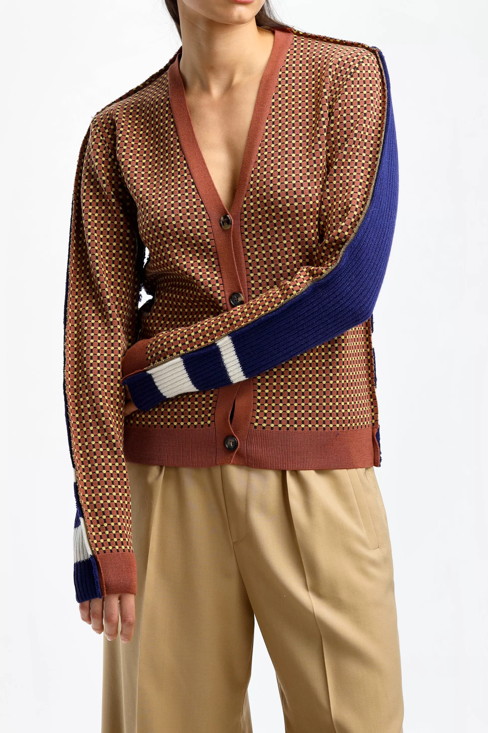 Marni Vestes En Maille & Ponchos^Cardigan Iconic Half & Half En Multi