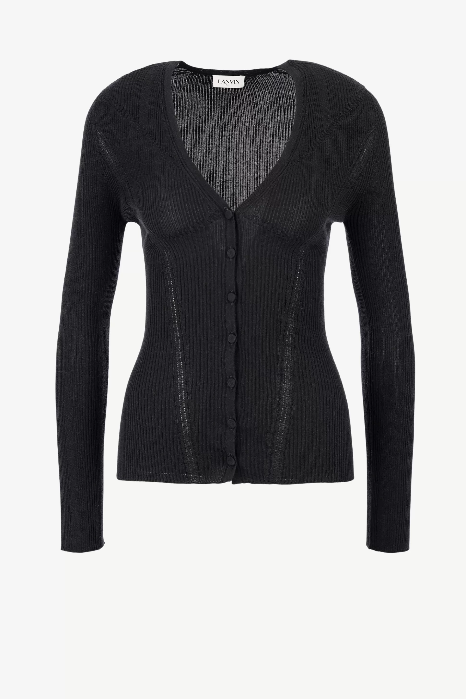 Lanvin Vestes En Maille & Ponchos^Cardigan V Neck En Noir