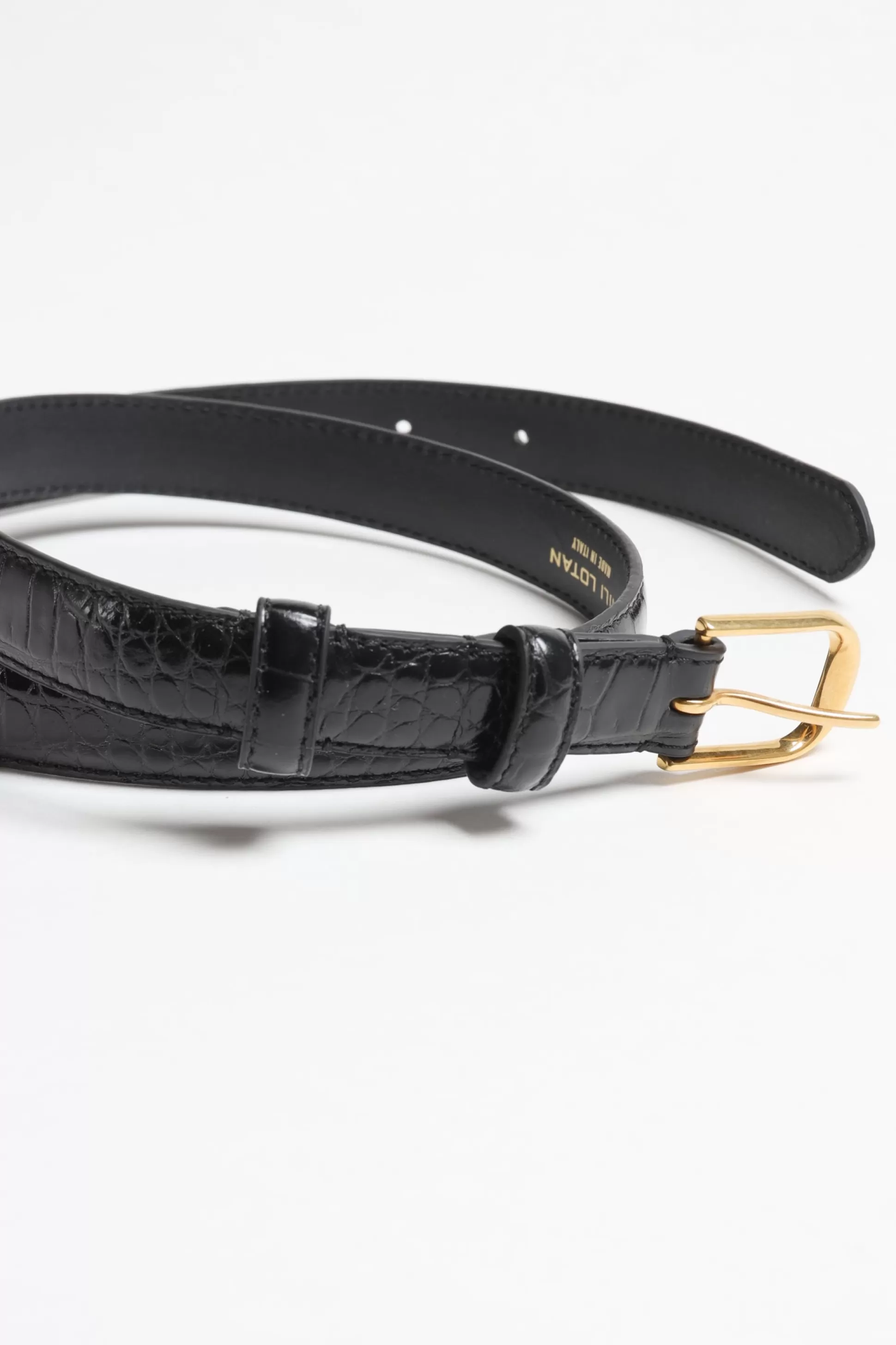 Nili Lotan Ceinture^Ceinture Jane En Noir/Croco