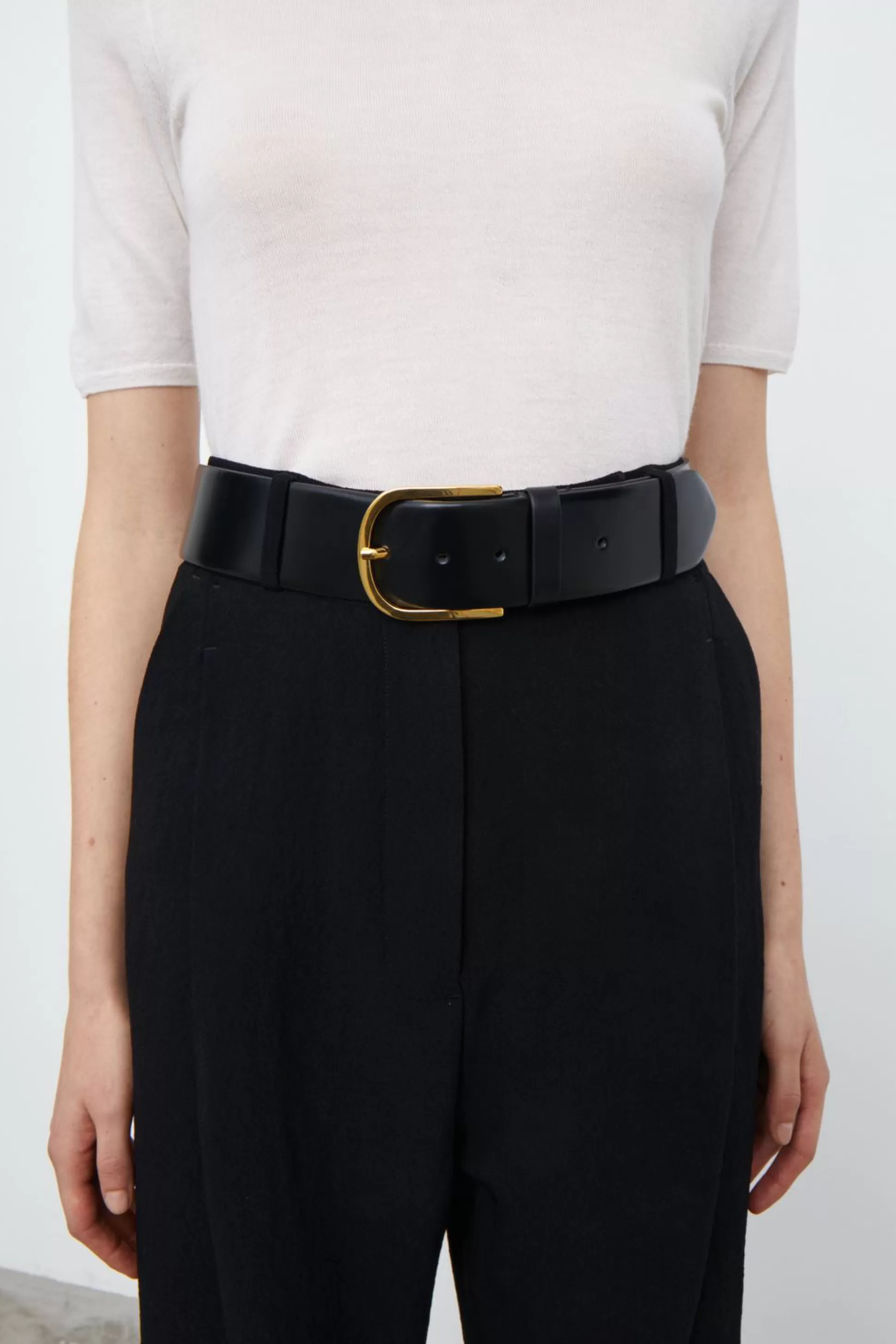 Toteme Ceinture^Ceinture Wide Trouser En Noir