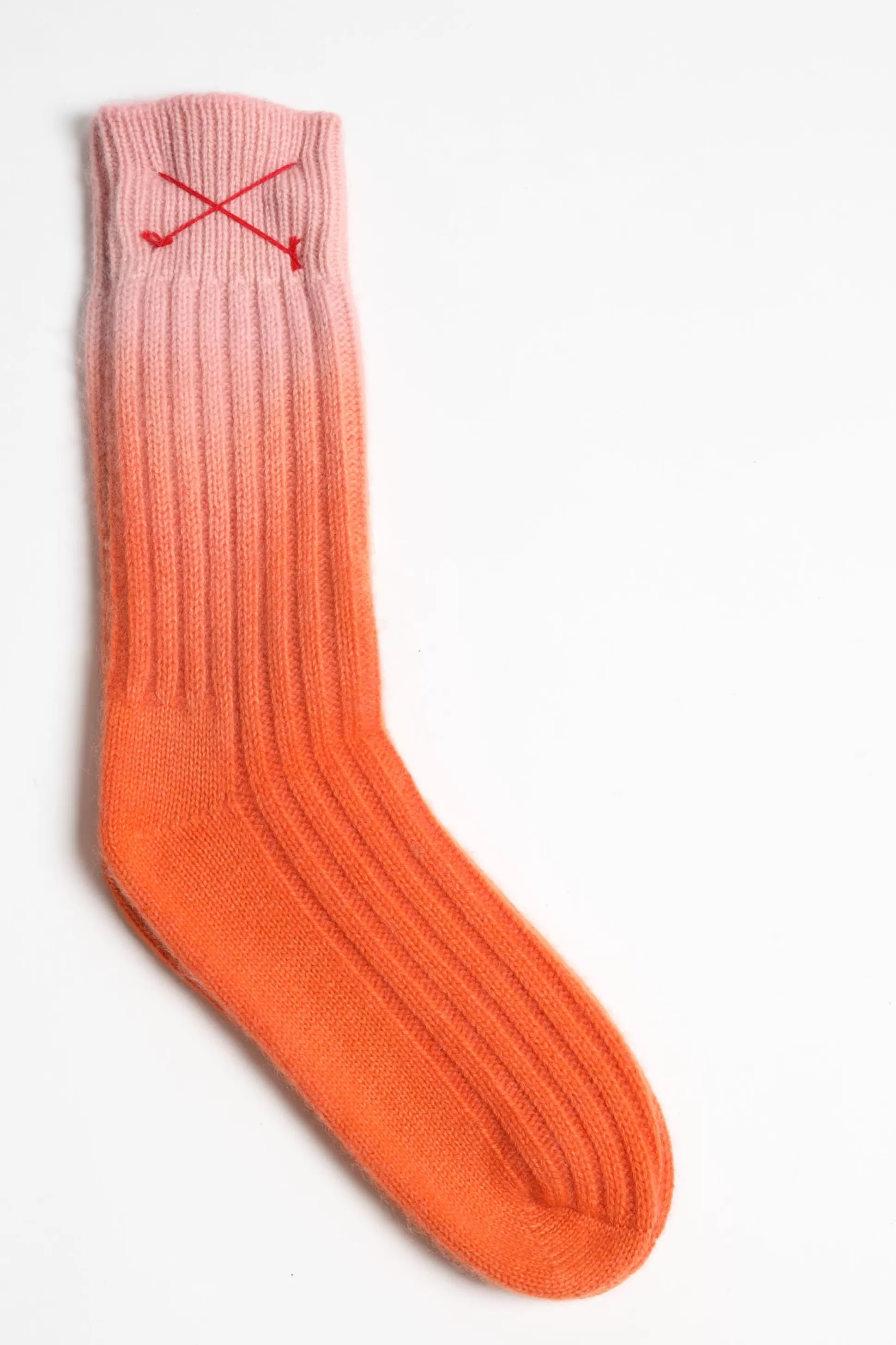 Mell-o Chaussettes & Bas^Chaussettes En Cachemire Dip Dye En Rose/Orange