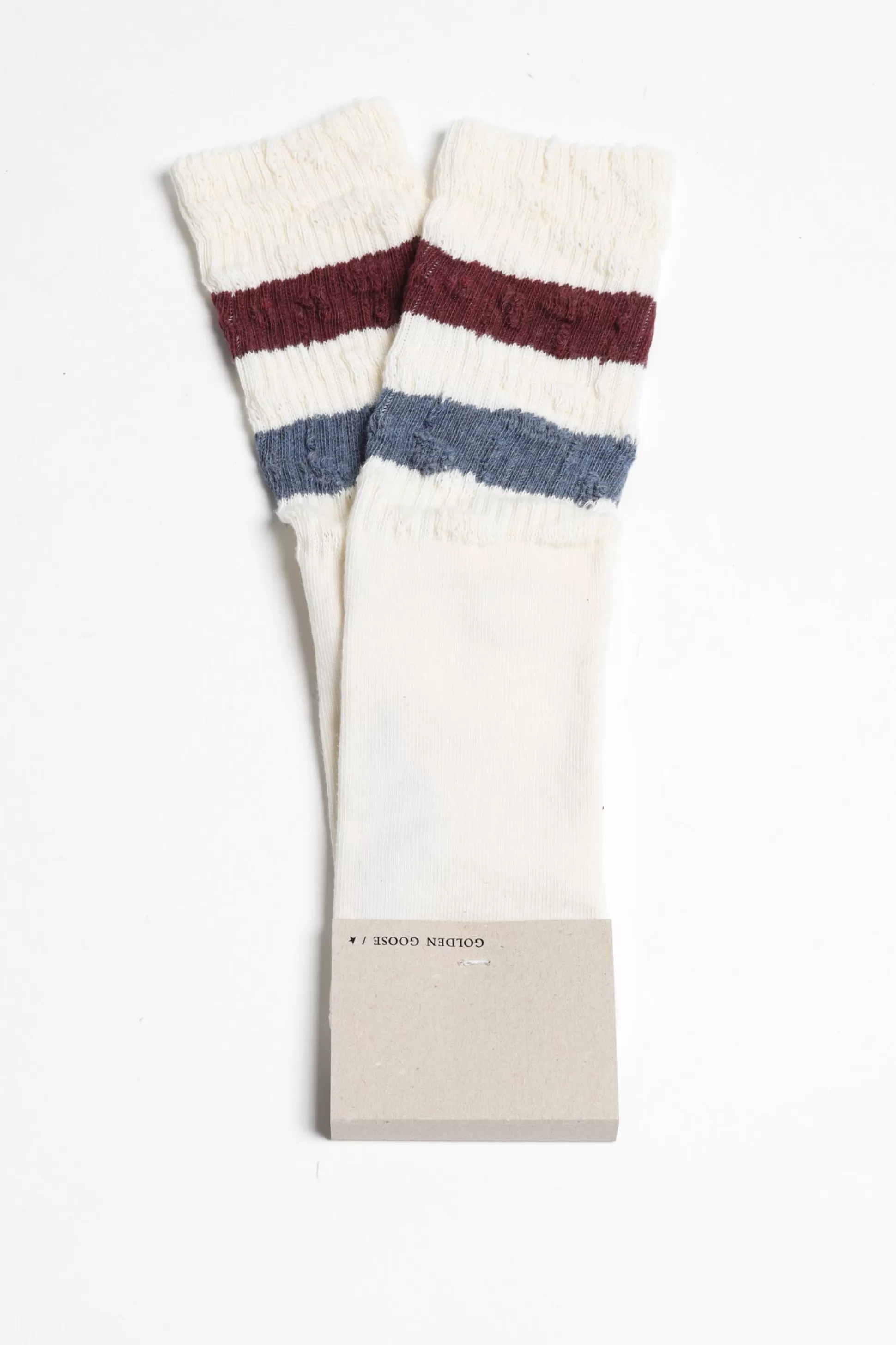 Golden Goose Chaussettes & Bas^Chaussettes High Rip En Blanc/Navy/Vin