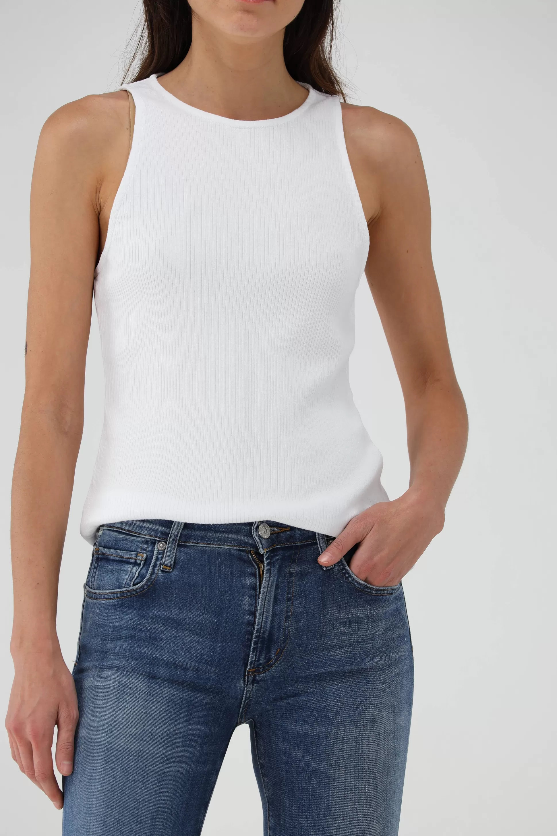 James Perse T-Shirts & Manches Longues^Debardeur Clean Cut En Blanc