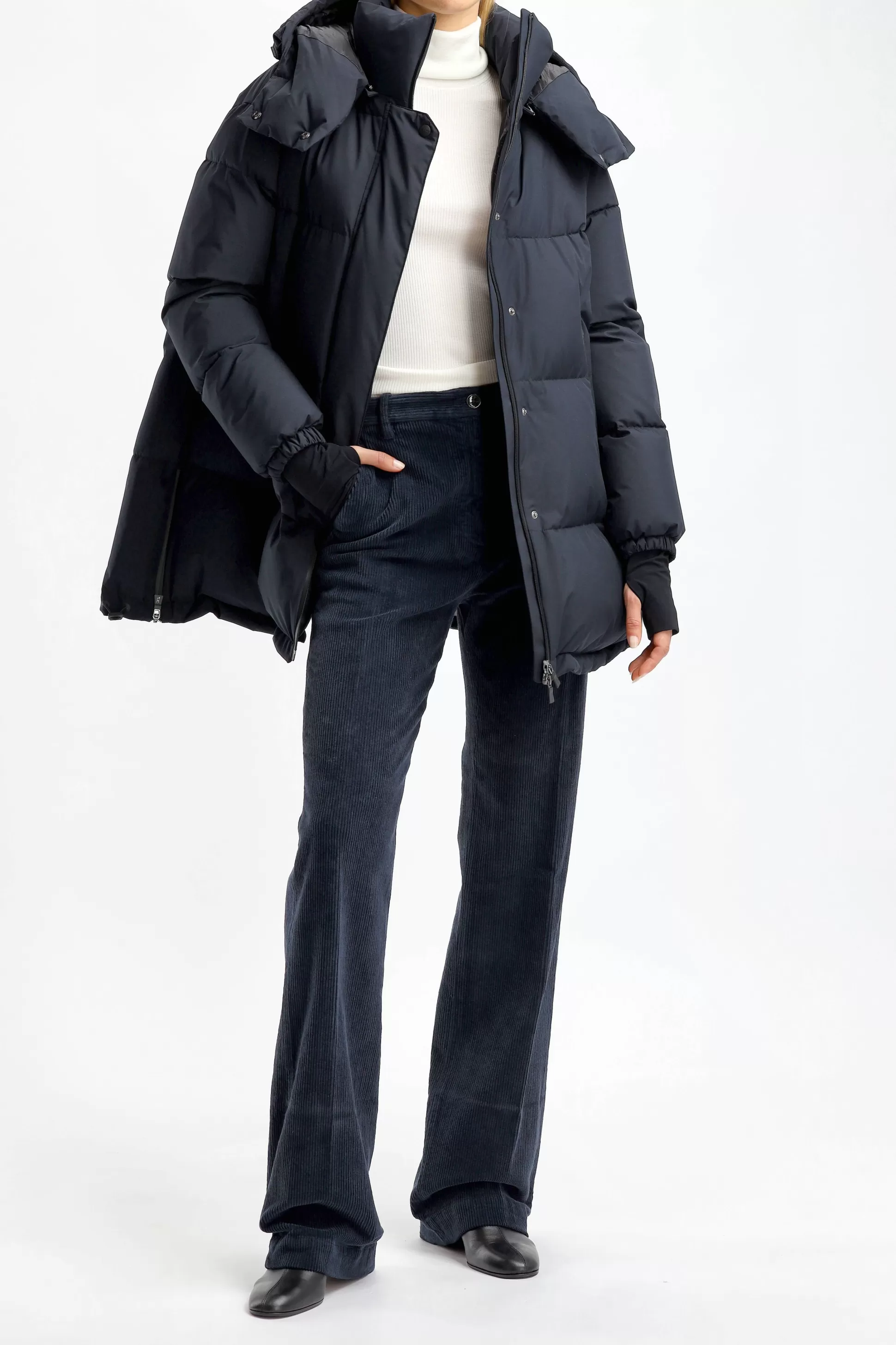 Herno Vestes & Gilets^Doudoune A Capuche Dark Navy