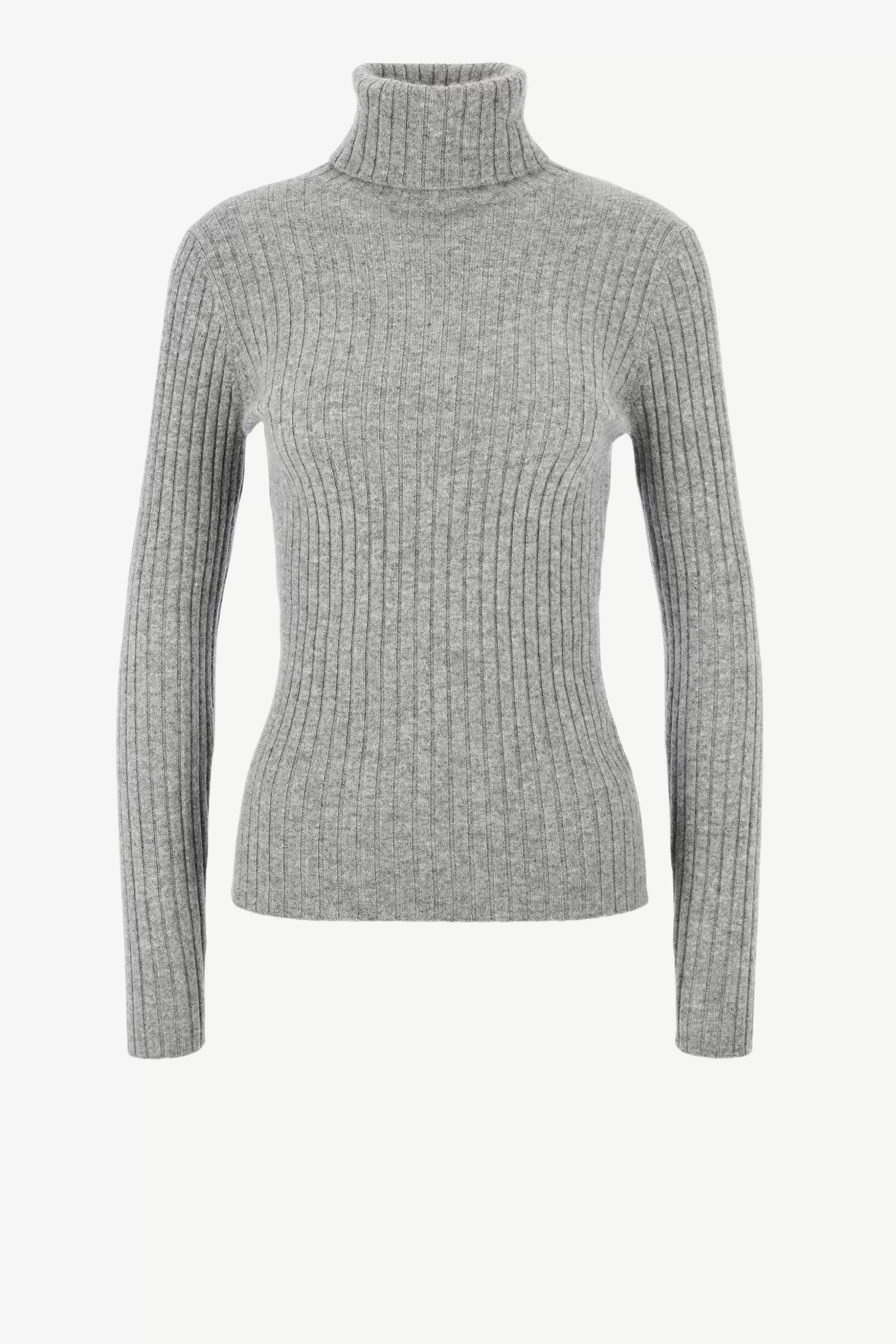 Allude Pull-Over^Fin Pull A Col Roule Gris