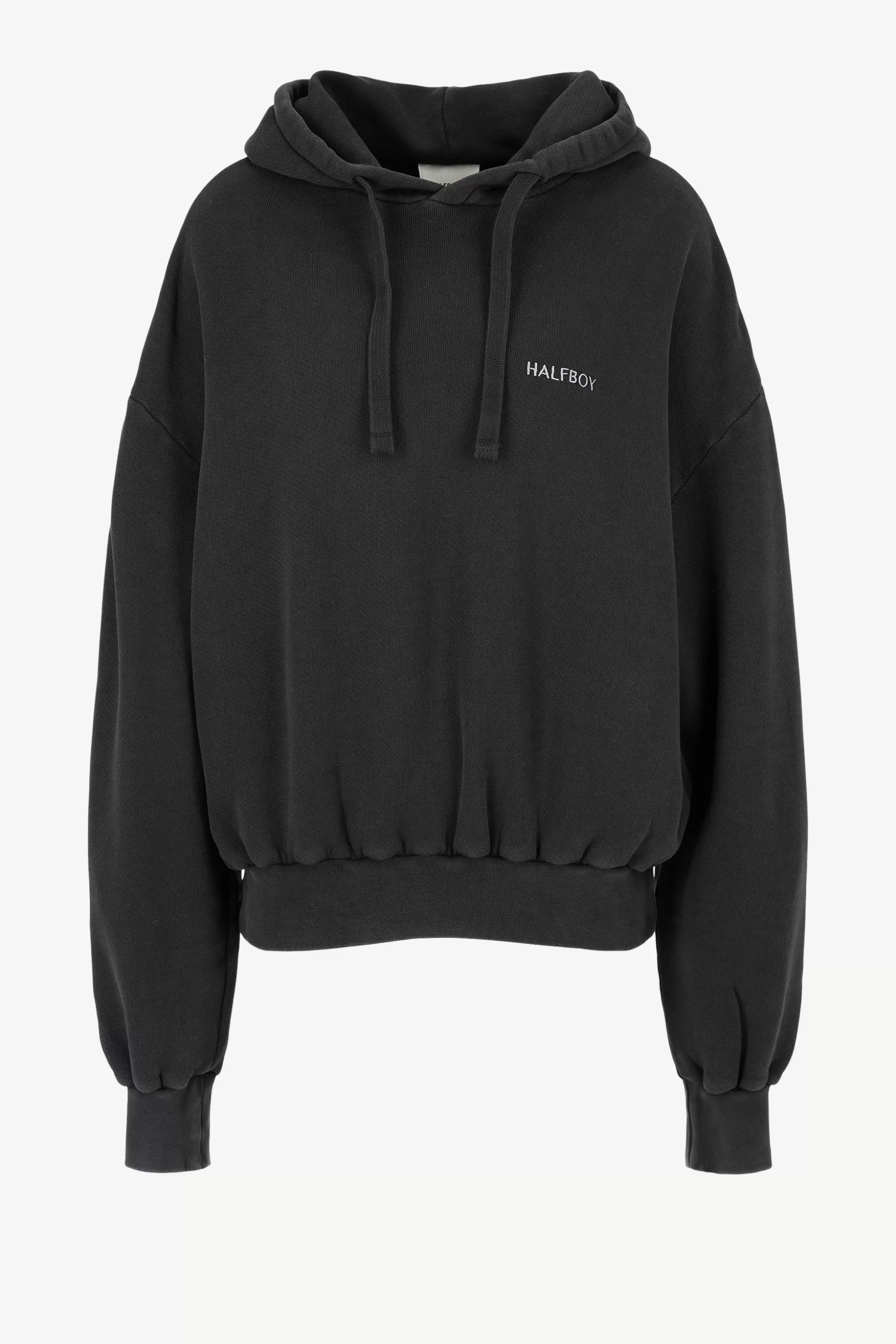 Halfboy Pull-Over^Hoodie Fleece Crop En Noir