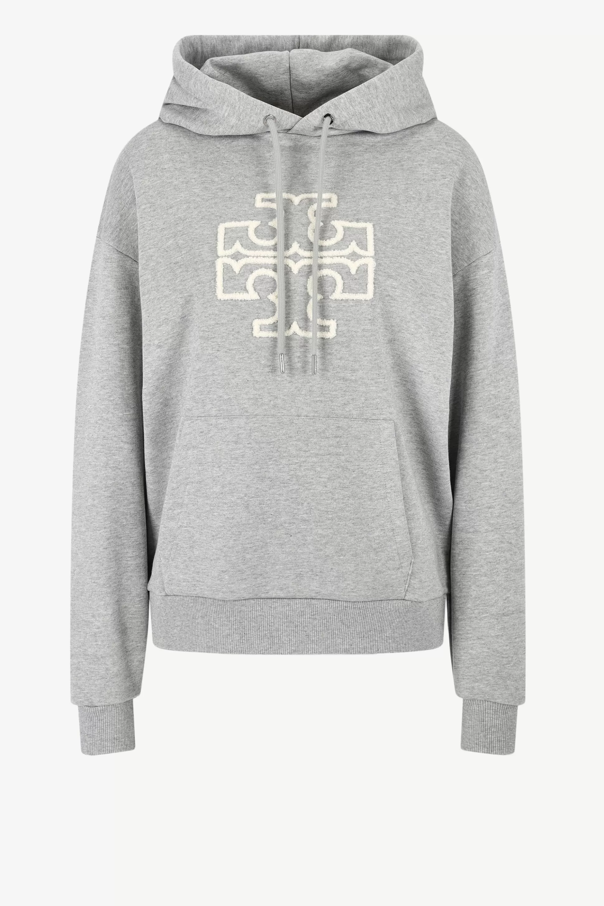 Tory Burch Pull-Over^Hoodie Terry Logo En Gris