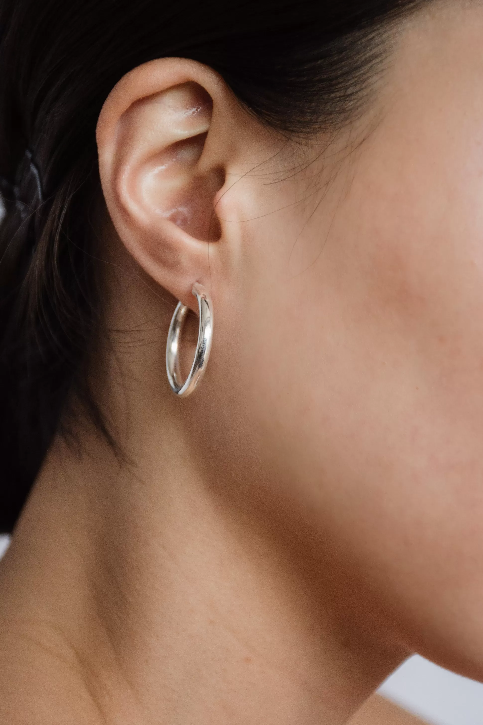 Nina Kastens Jewelry Boucles D'Oreilles^Hoops Essential En Or Blanc