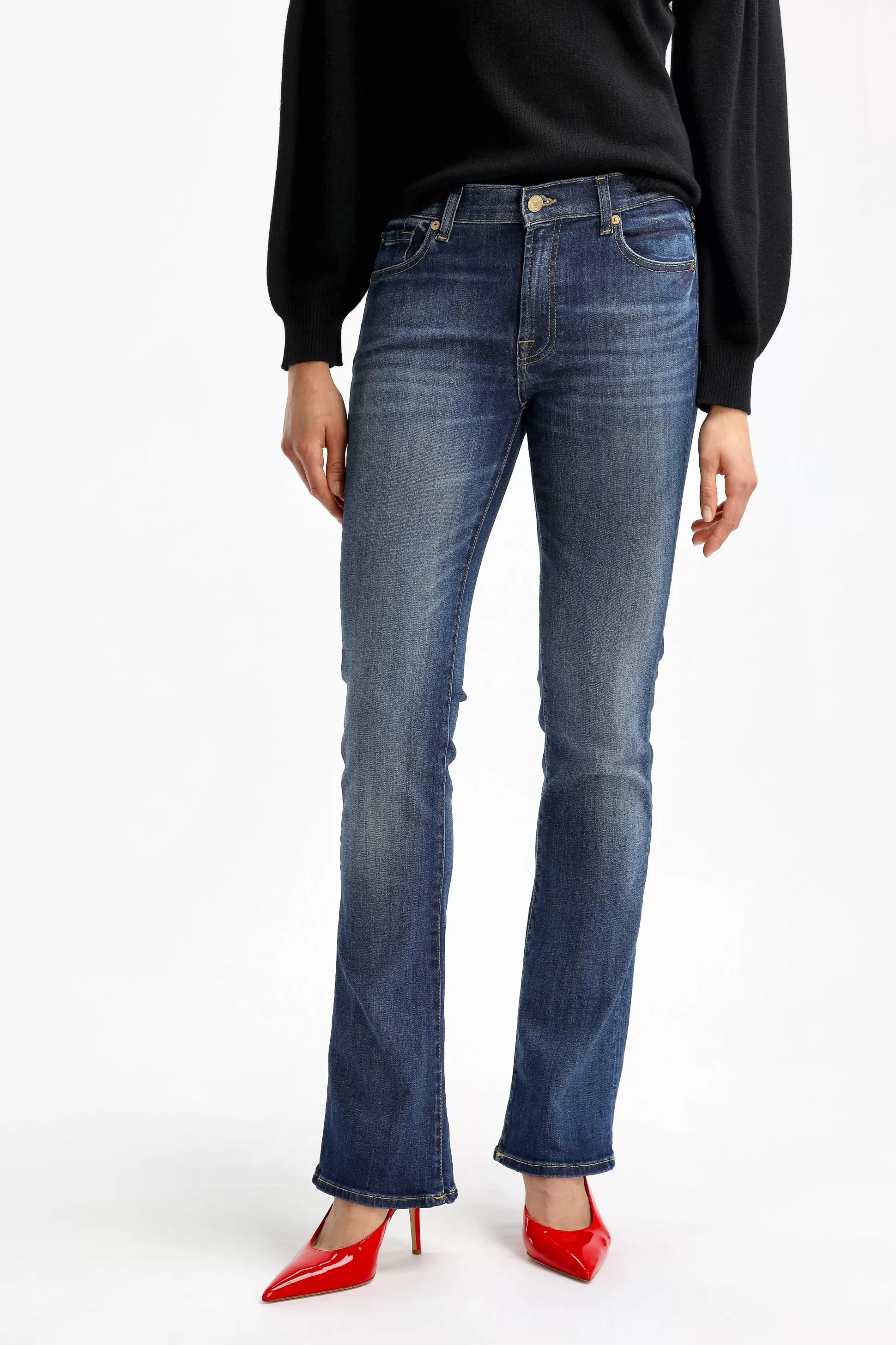 7 For All Mankind Jeans^Jeans Bootcut Nolita En Bleu Fonce