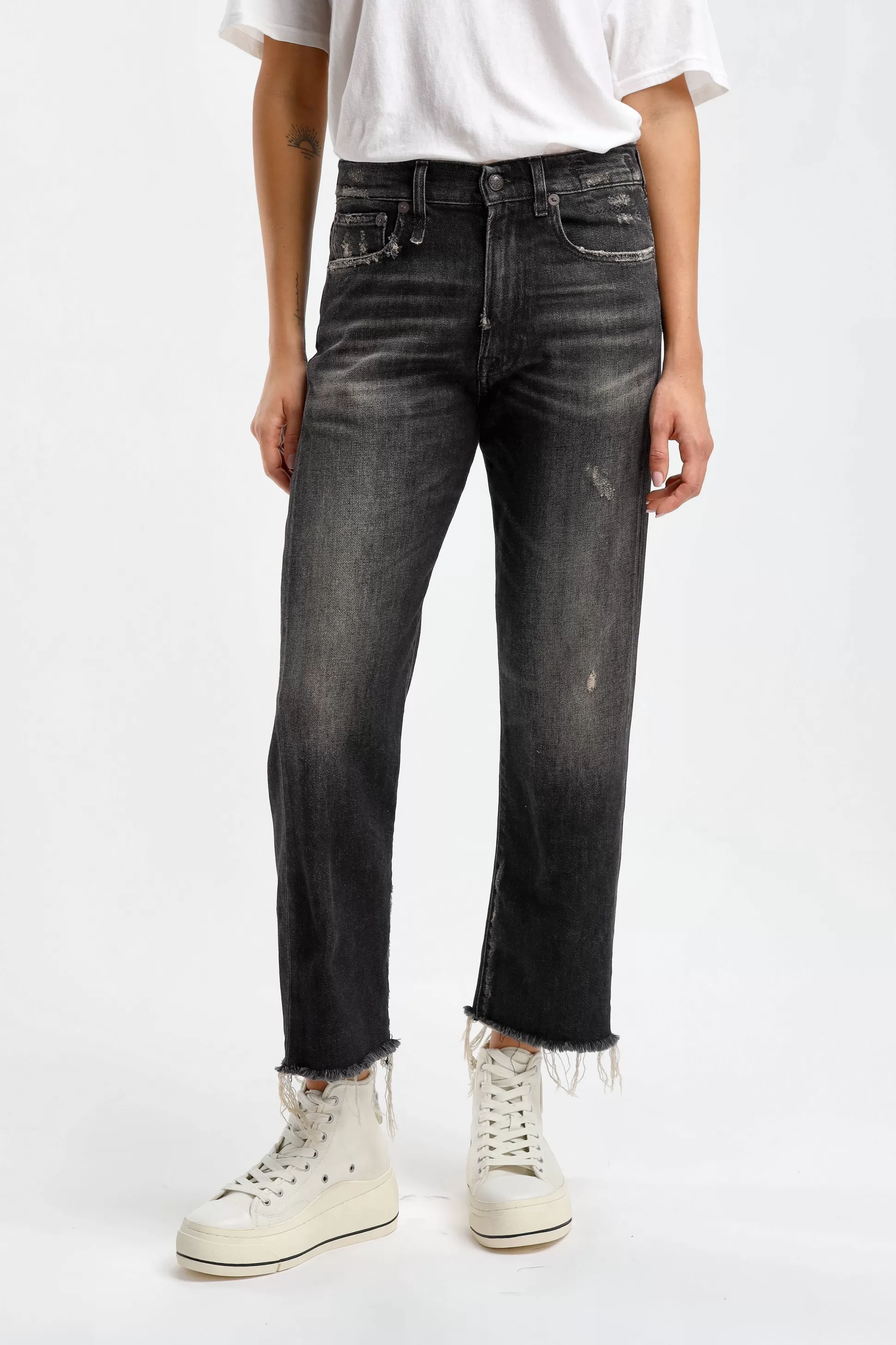 R13 Jeans^Jeans Boyfriend En Abbey Black