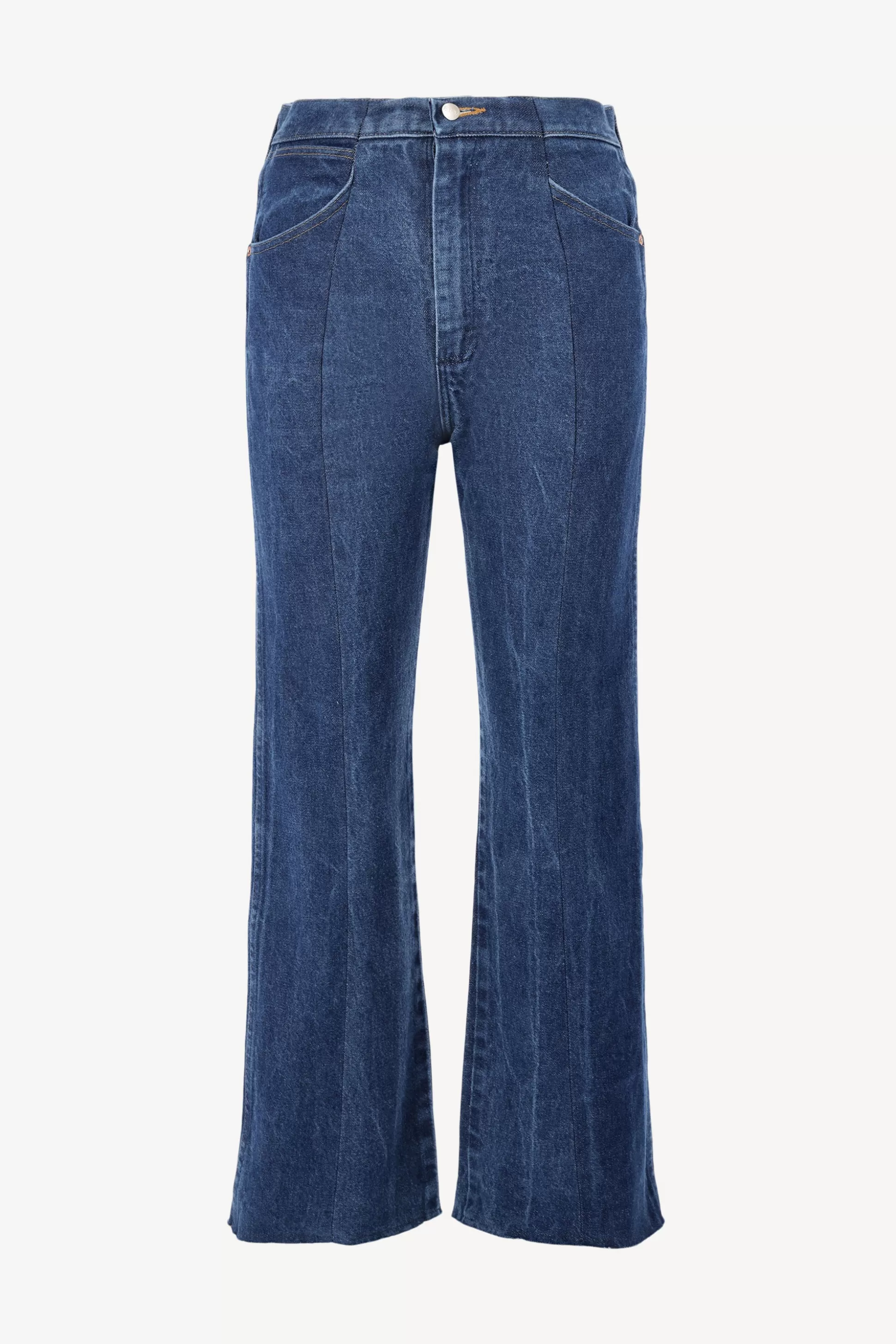 E.L.V. Denim Jeans^Jeans Flare En Bleu Fonce