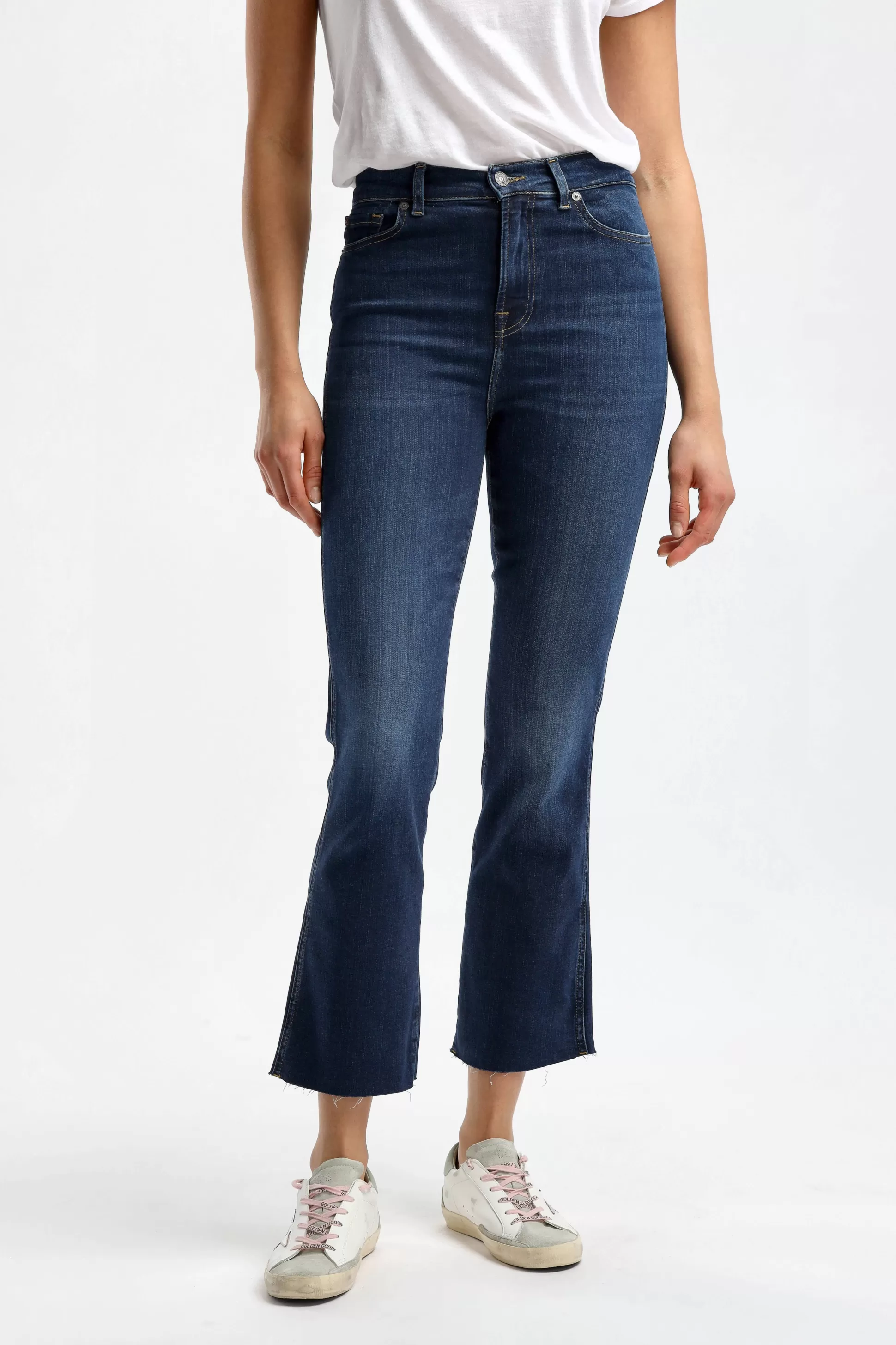 7 For All Mankind Jeans^Jeans Hw Slim Kick En Bleu Fonce