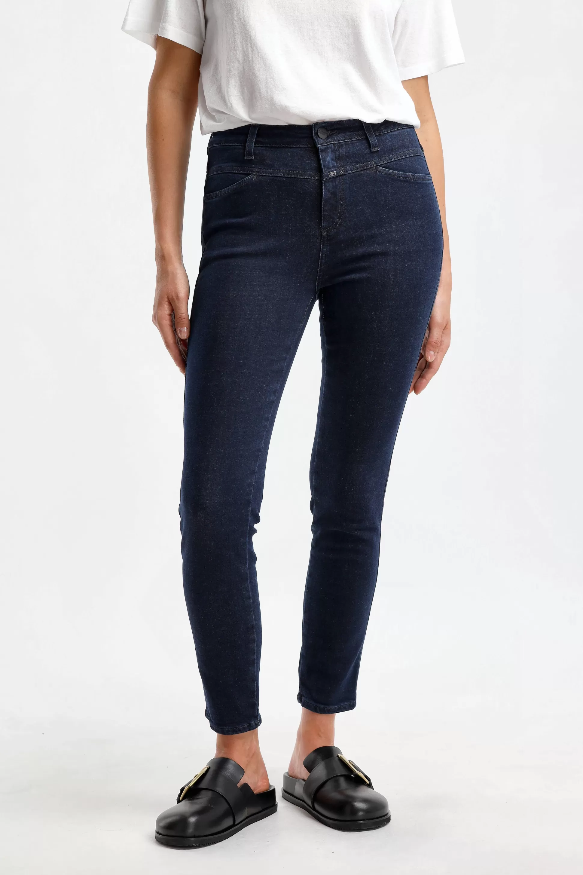 Closed Jeans^Jeans Skinny Pusher En Bleu Fonce