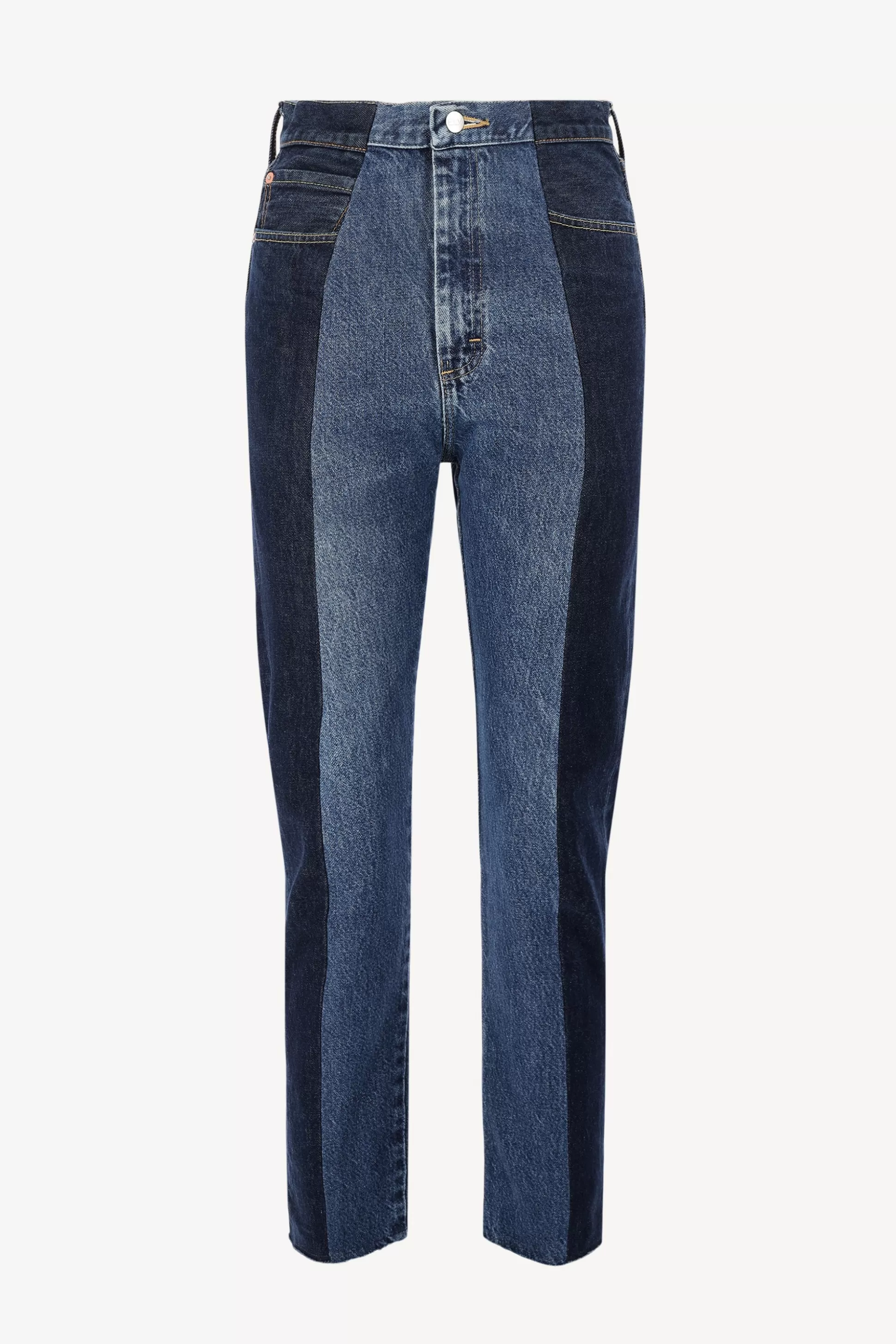 E.L.V. Denim Jeans^Jeans Straight En Bleu Moyen/Fonce