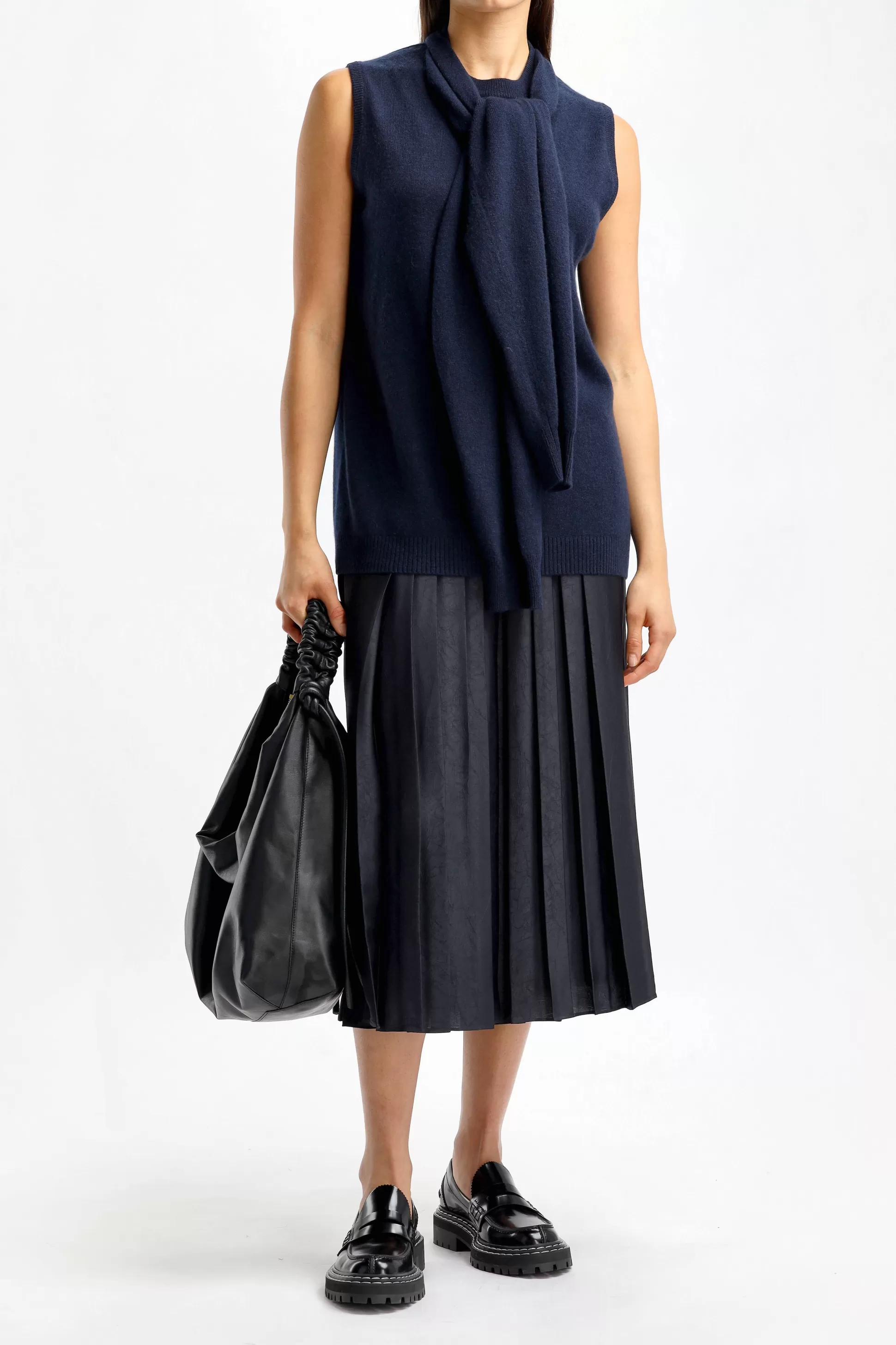 Tibi Jupes^Jupe Feather Weight En Bleu Marine