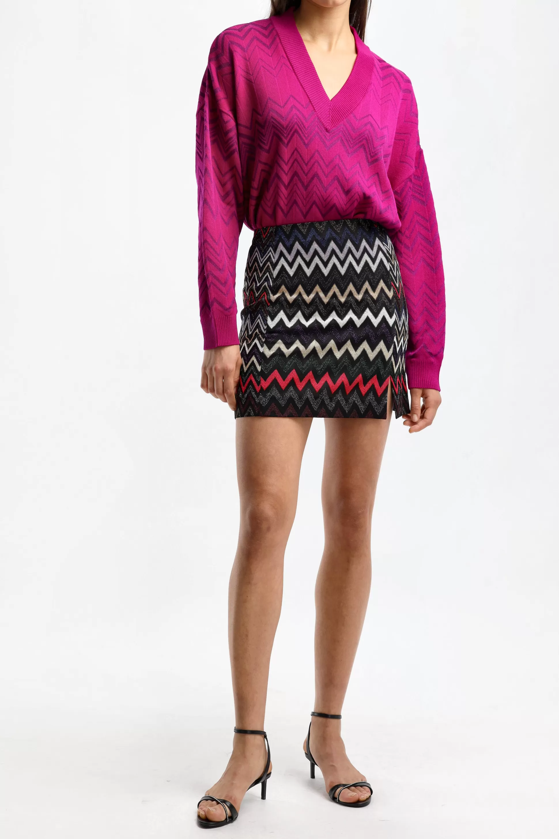 Missoni Jupes^Jupe Zigzag En Lame Noir