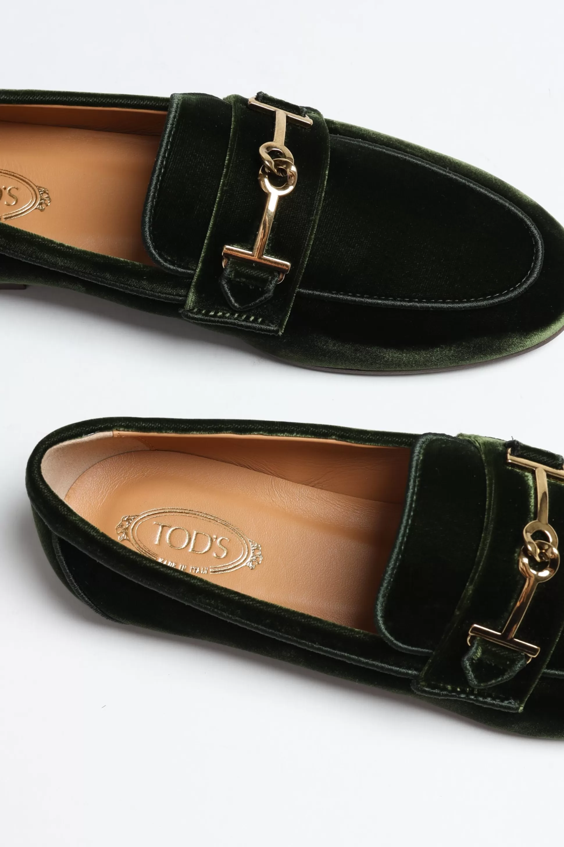 Tod's Loafers & Mules^Loafer En Velours Double T Vert Fonce