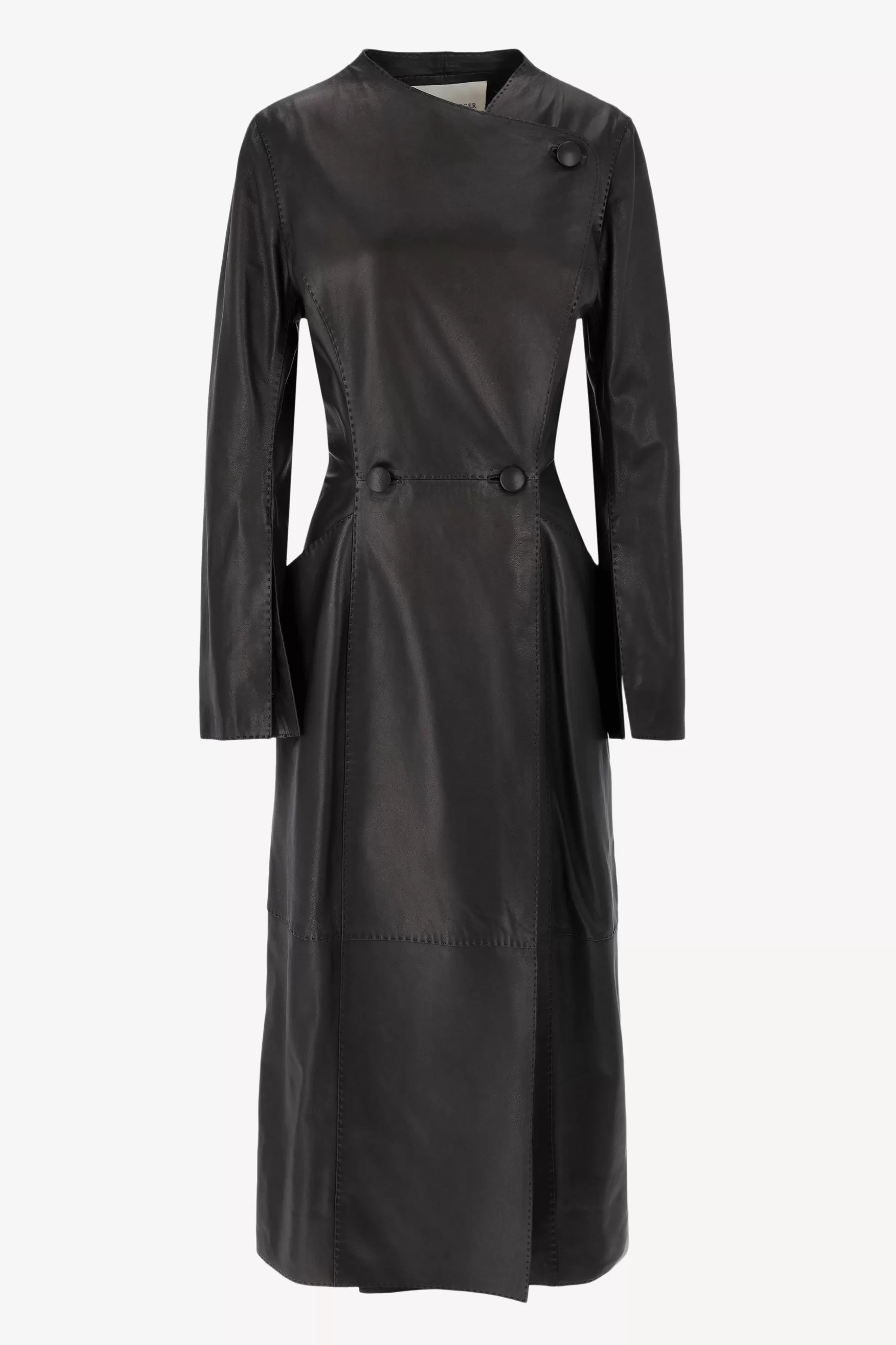 by Malene Birger Manteaux^Manteau En Cuir Sirrena En Noir