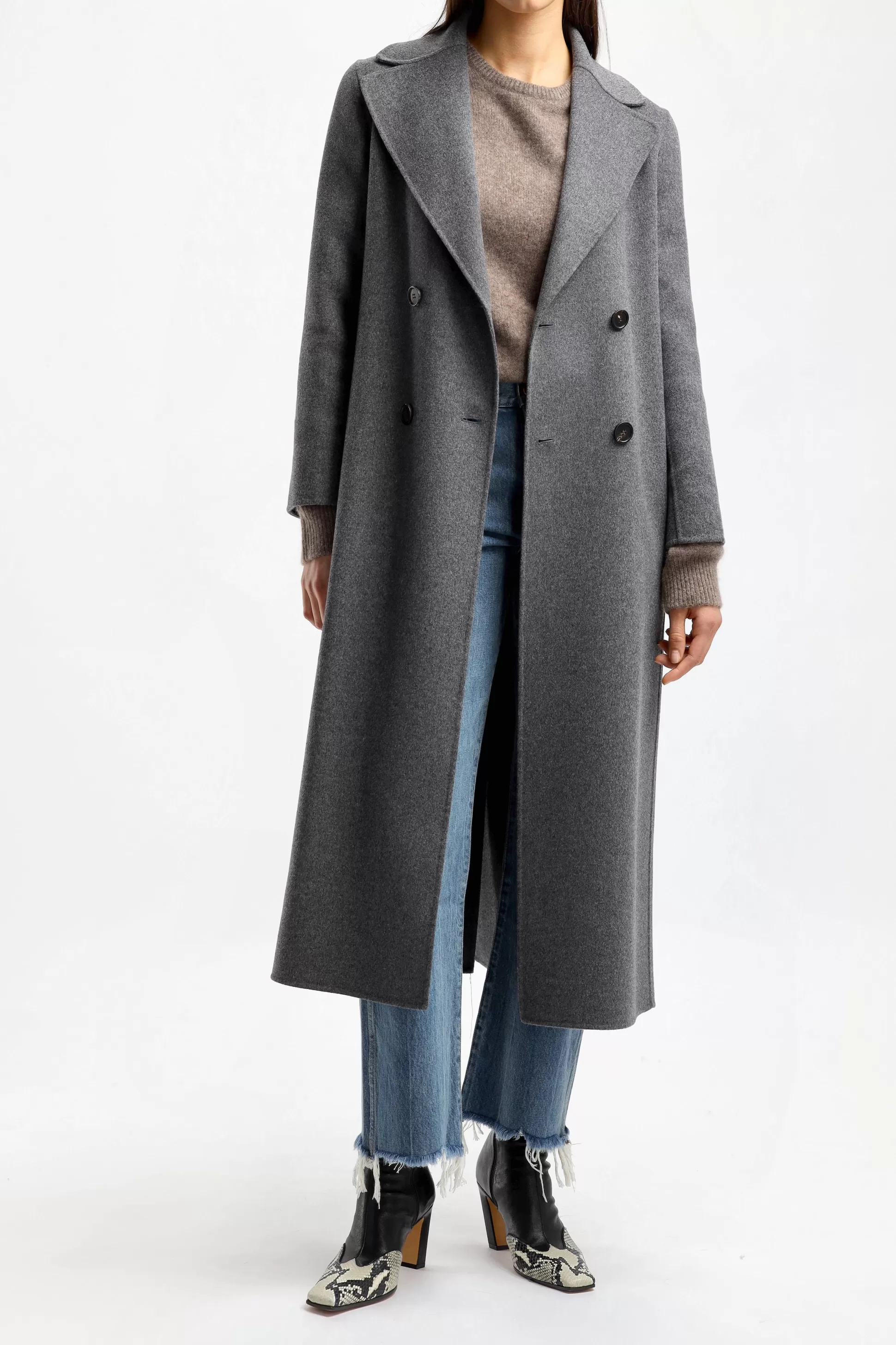 S Max Mara Manteaux^Manteau Paride En Gris Moyen