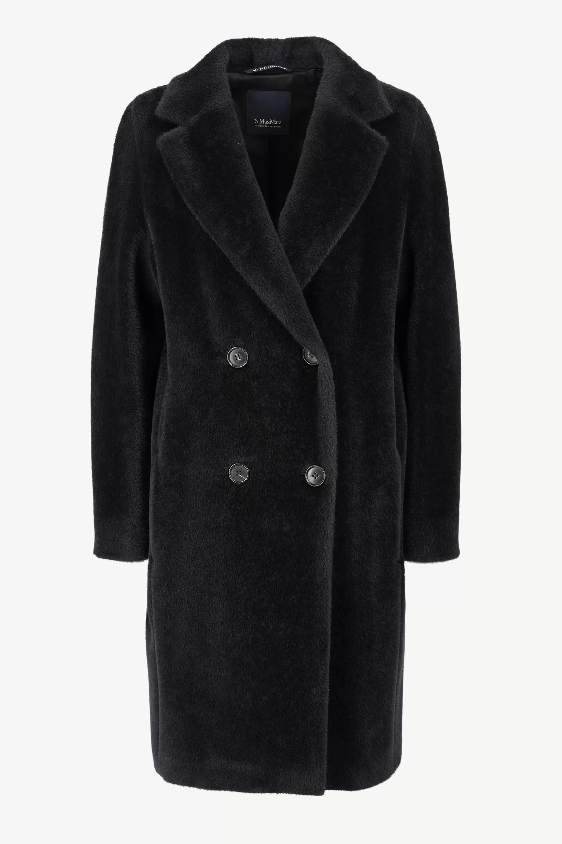 S Max Mara Manteaux^Manteau Roseto En Noir