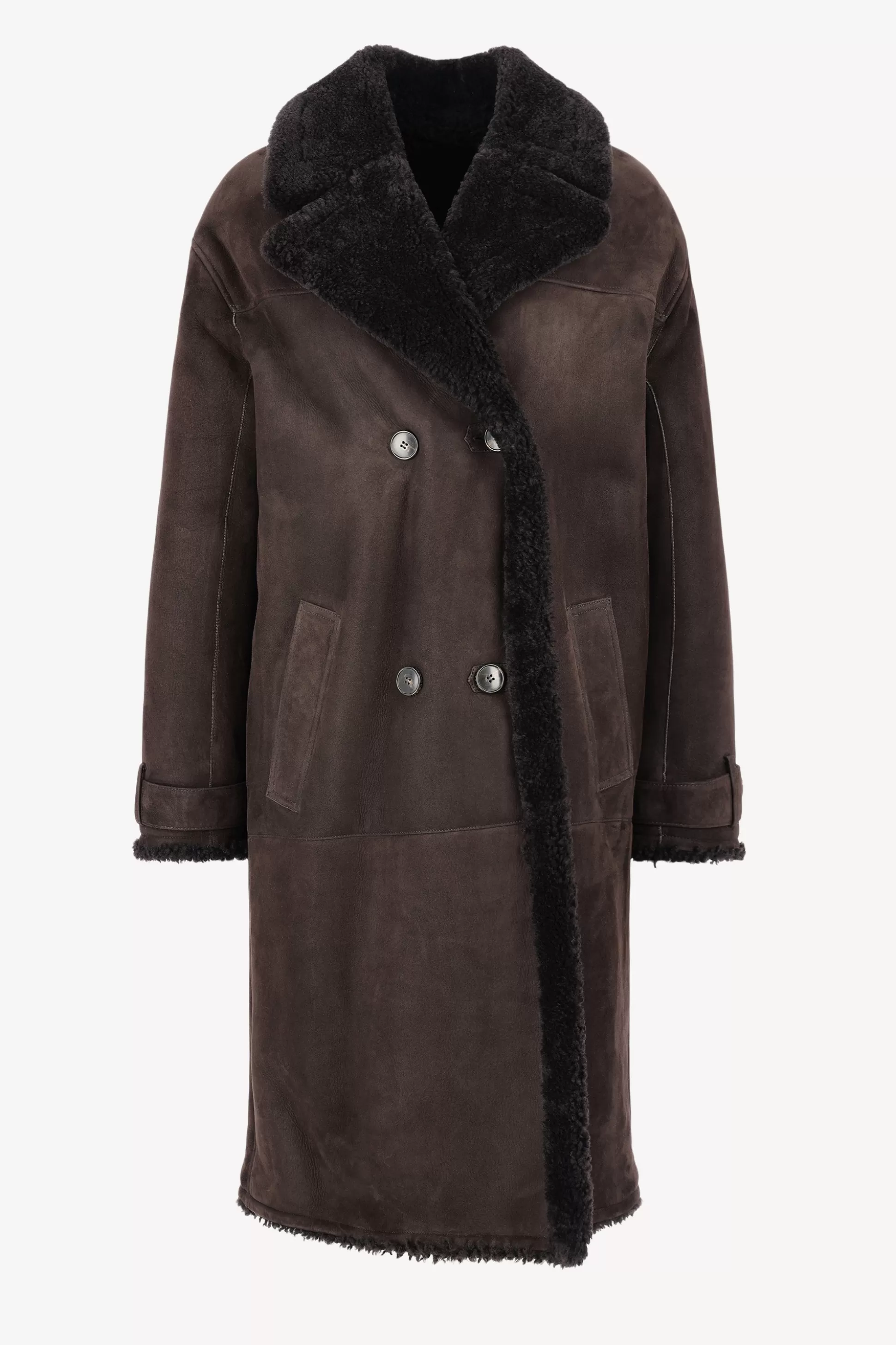 Yves Salomon Manteaux^Manteau Shearling En Cacao