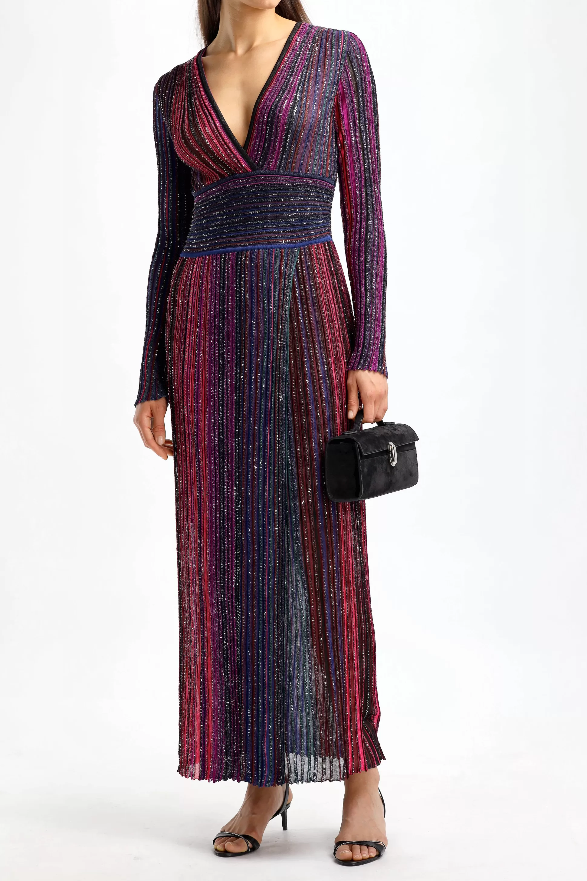 Missoni Robes^Maxi Robe Noire/Viola