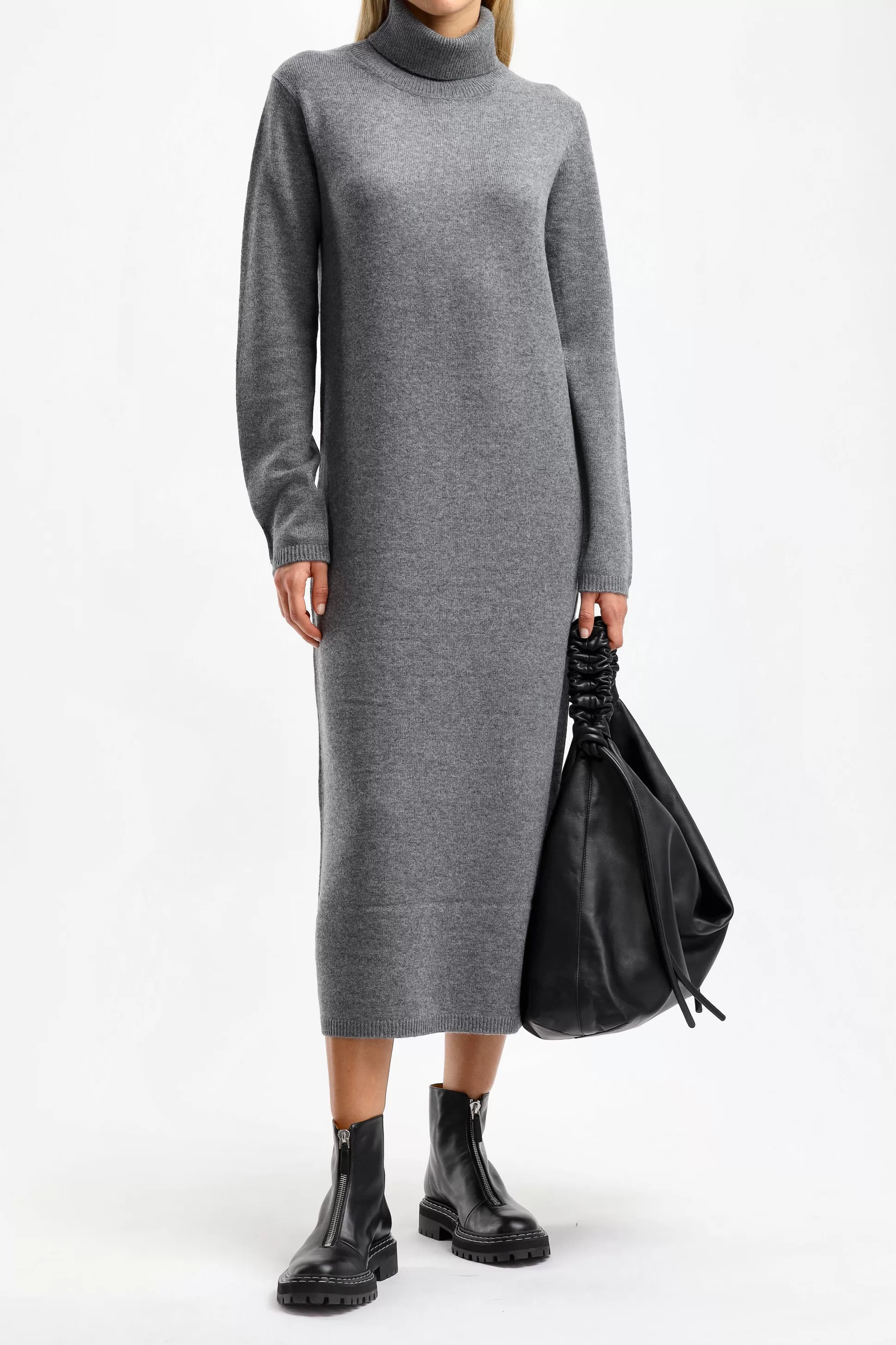 Closed Robes^Maxi-Robe En Tricot Gris Fonce