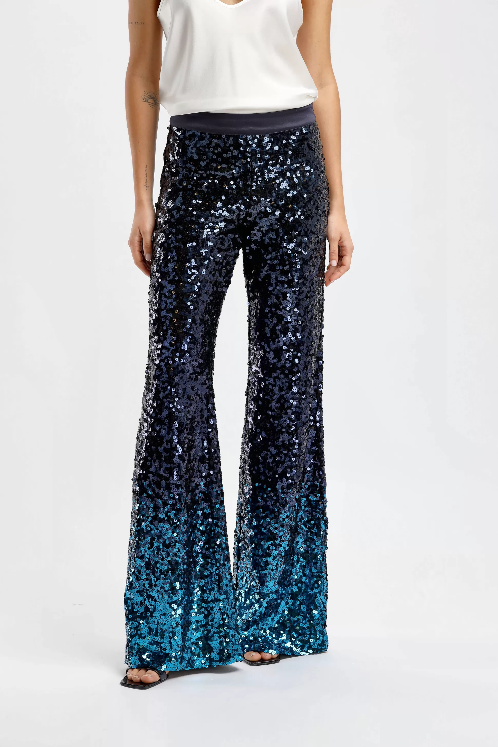 DMN Pantalons & Jumpsuits^Pantalon A Paillettes Angelina En Bleu